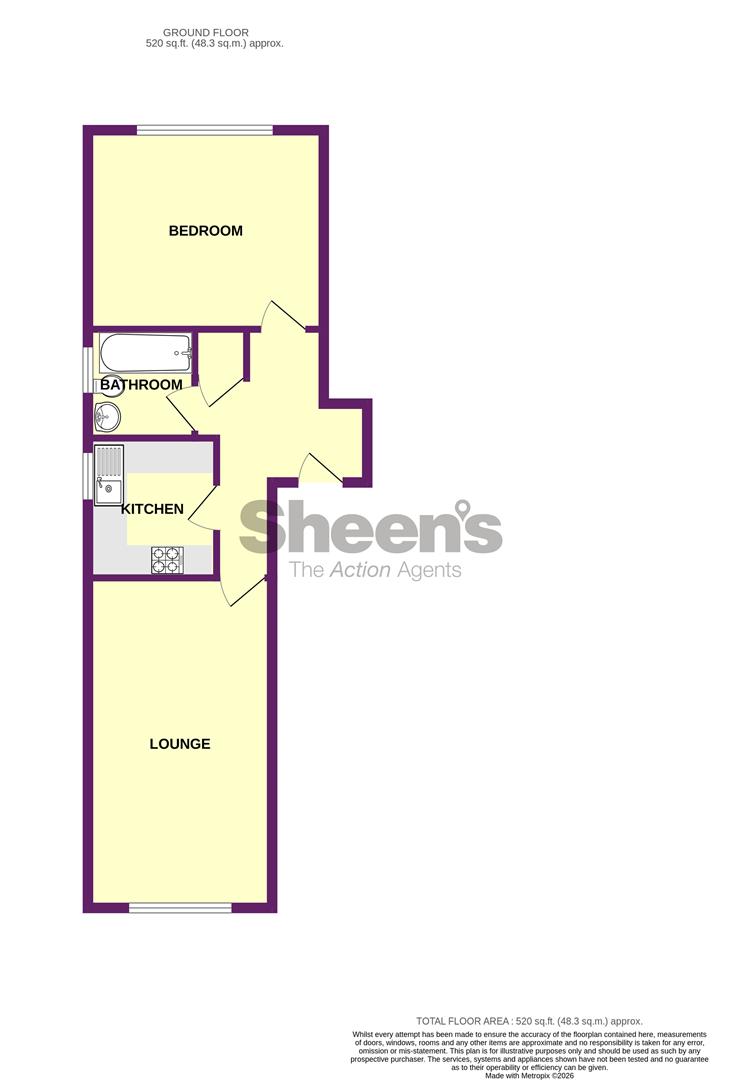 Flat 7, St. Margarets Court, Coppins Road, Clacton-On-Sea floorplan