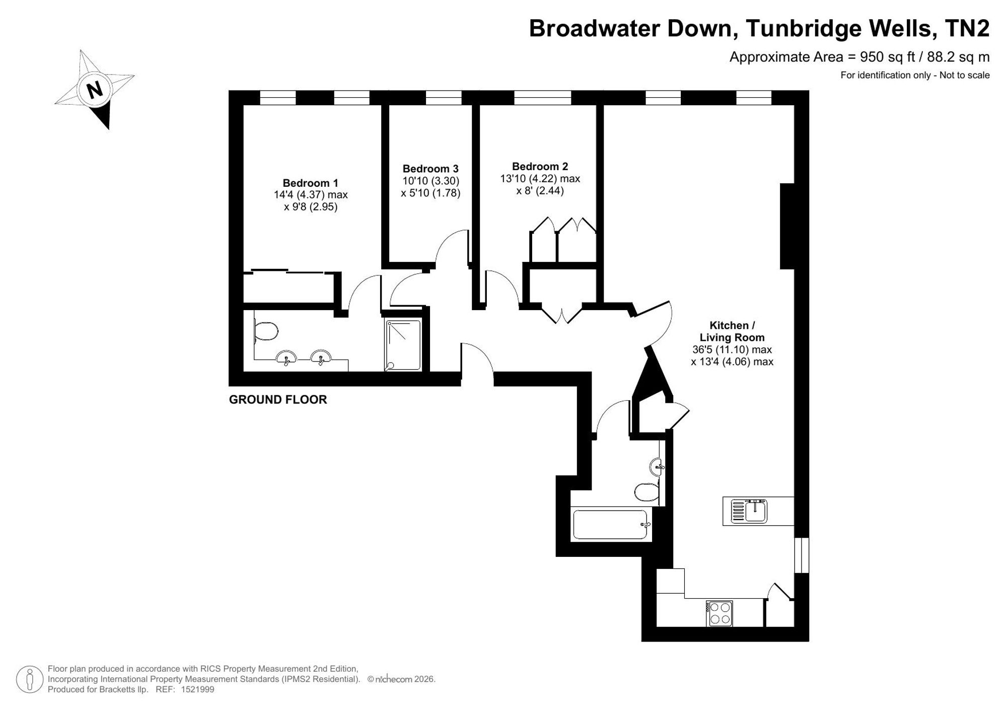 Apt 3, The Ridgeway, Tunbridge Wells floorplan