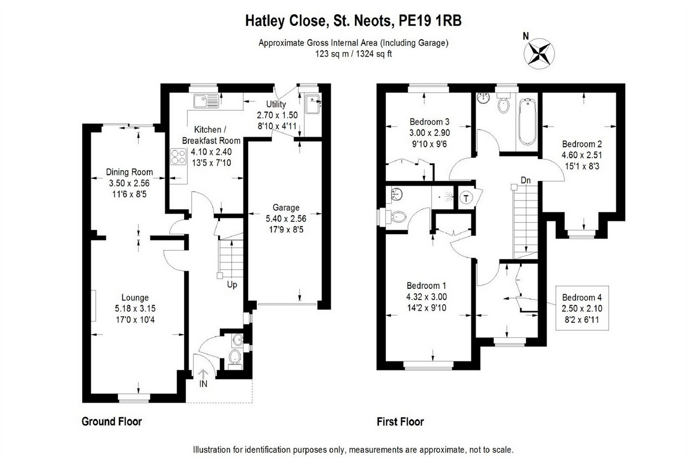 4 Bedrooms Detached house for sale in Hatley Close, St. Neots PE19