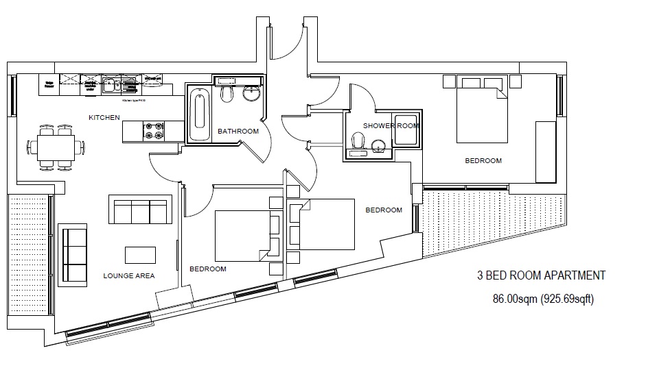 Flat 523, Denison House, 20, Lanterns Way, London floorplan