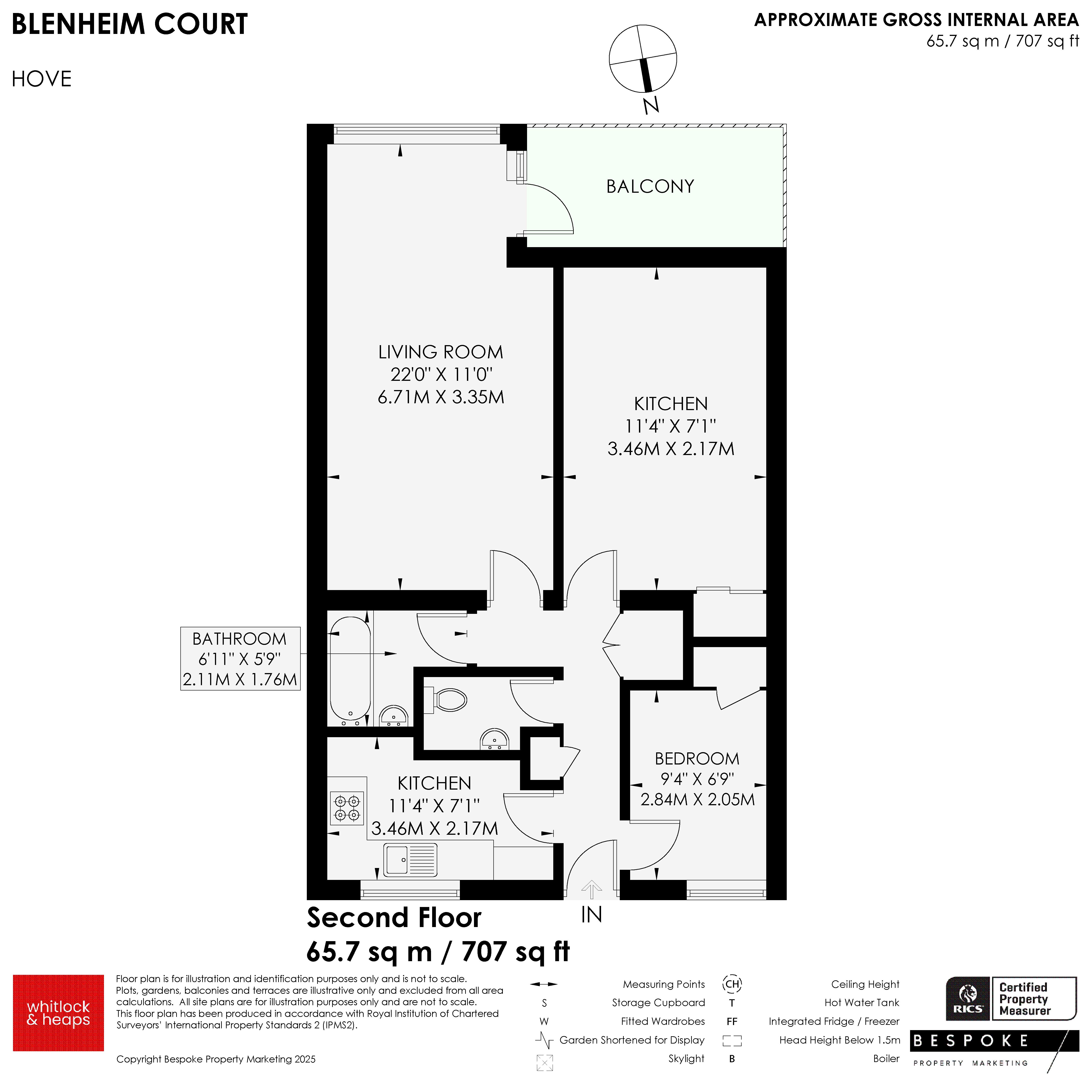 21 Blenheim Court, New Church Road, Hove floorplan