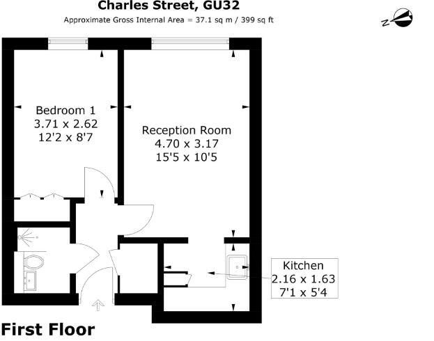 Flat 30 Lavant Court,, Charles Street, Petersfield floorplan