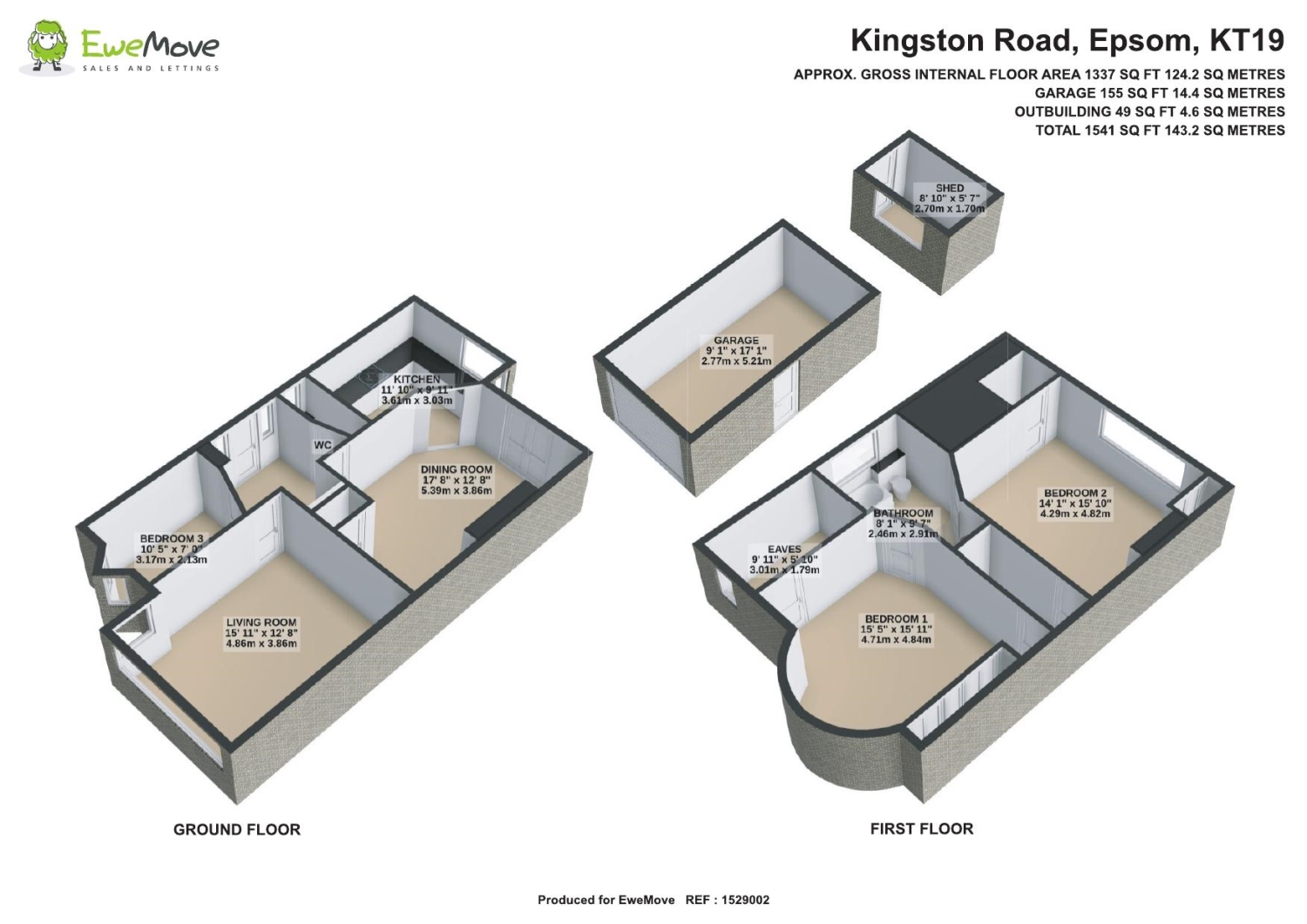 485, Kingston Road, Epsom floorplan