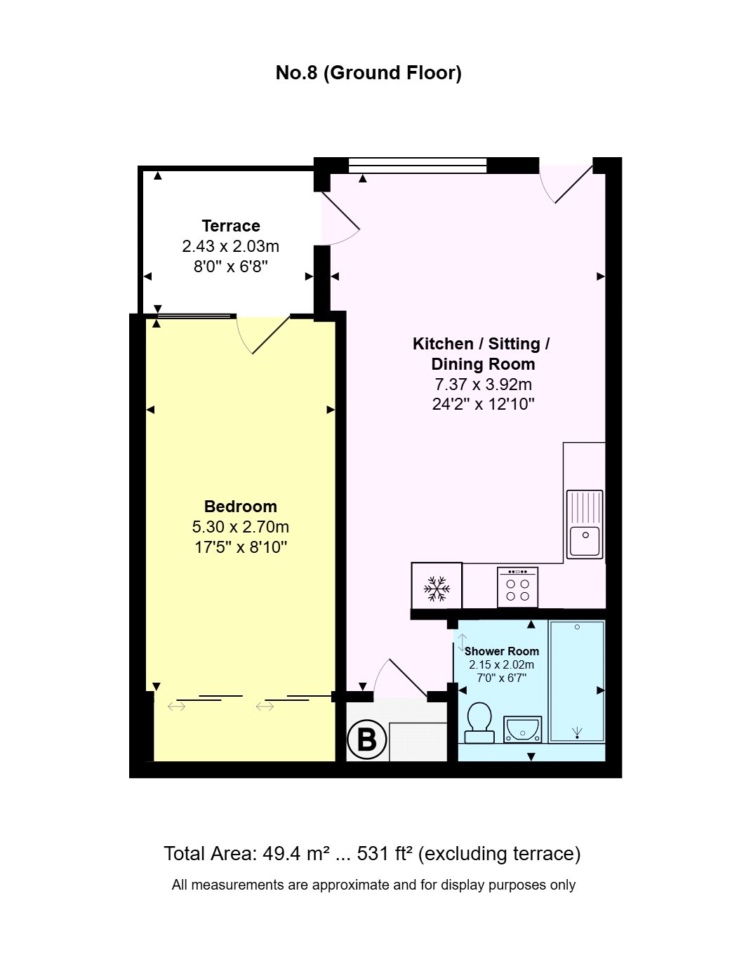 Flat 8, Wickman House, 198, Green End Road, Cambridge floorplan