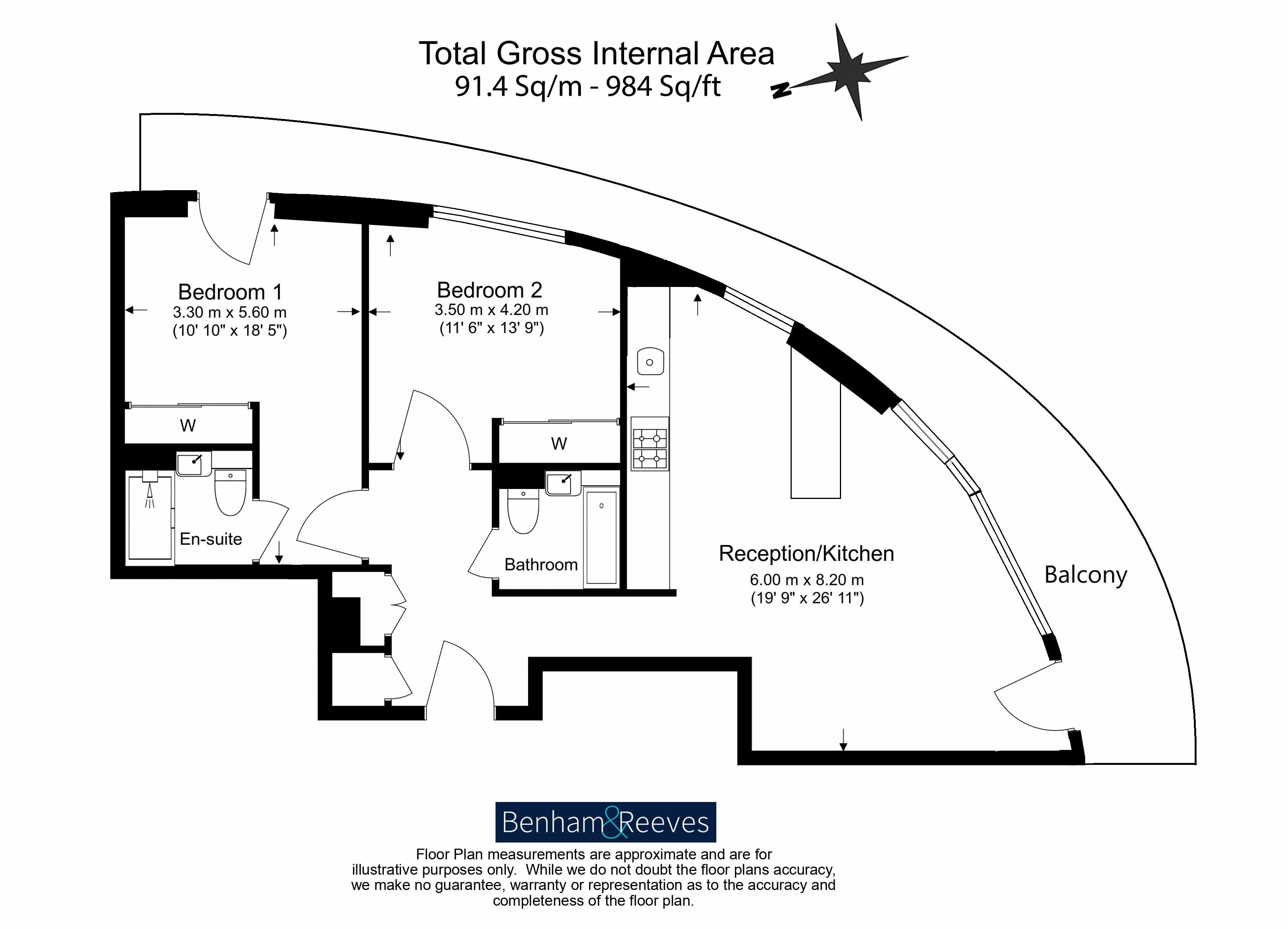 124 Cassini Apartments,, Cascade Way, White City floorplan