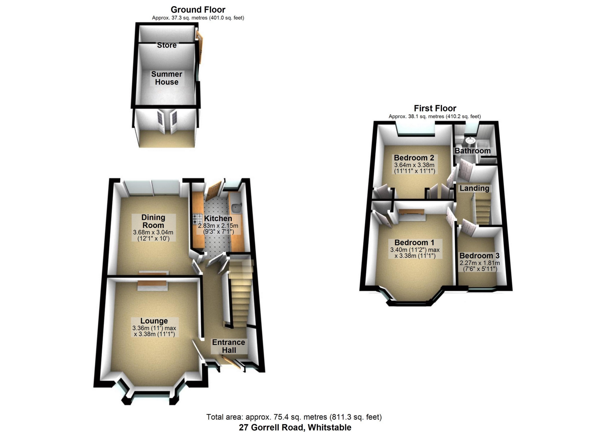 3 bed terraced house for sale in Gorrell Road, Whitstable CT5 Zoopla
