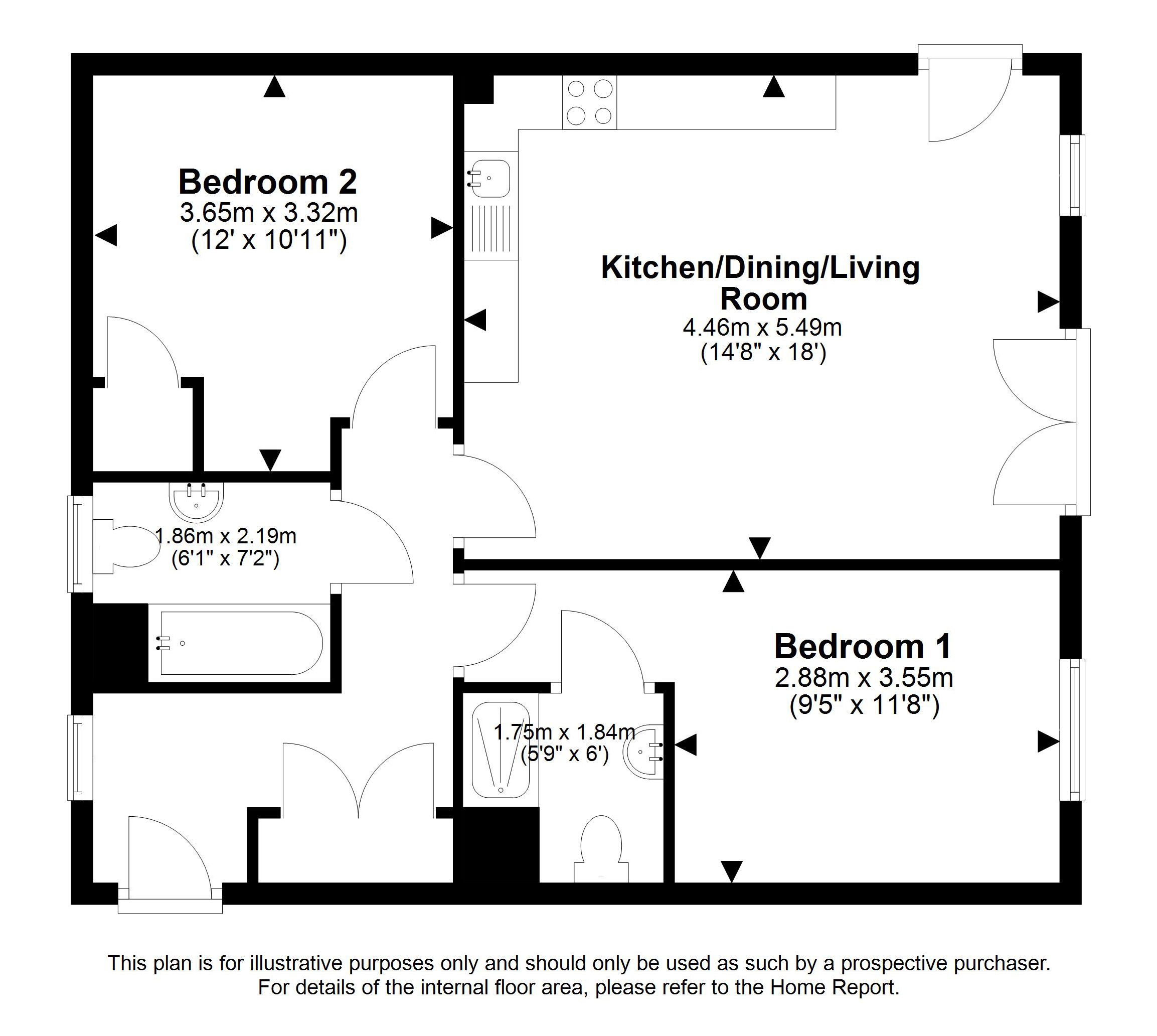 Apartment Type C, Lasswade Road, Edinburgh floorplan
