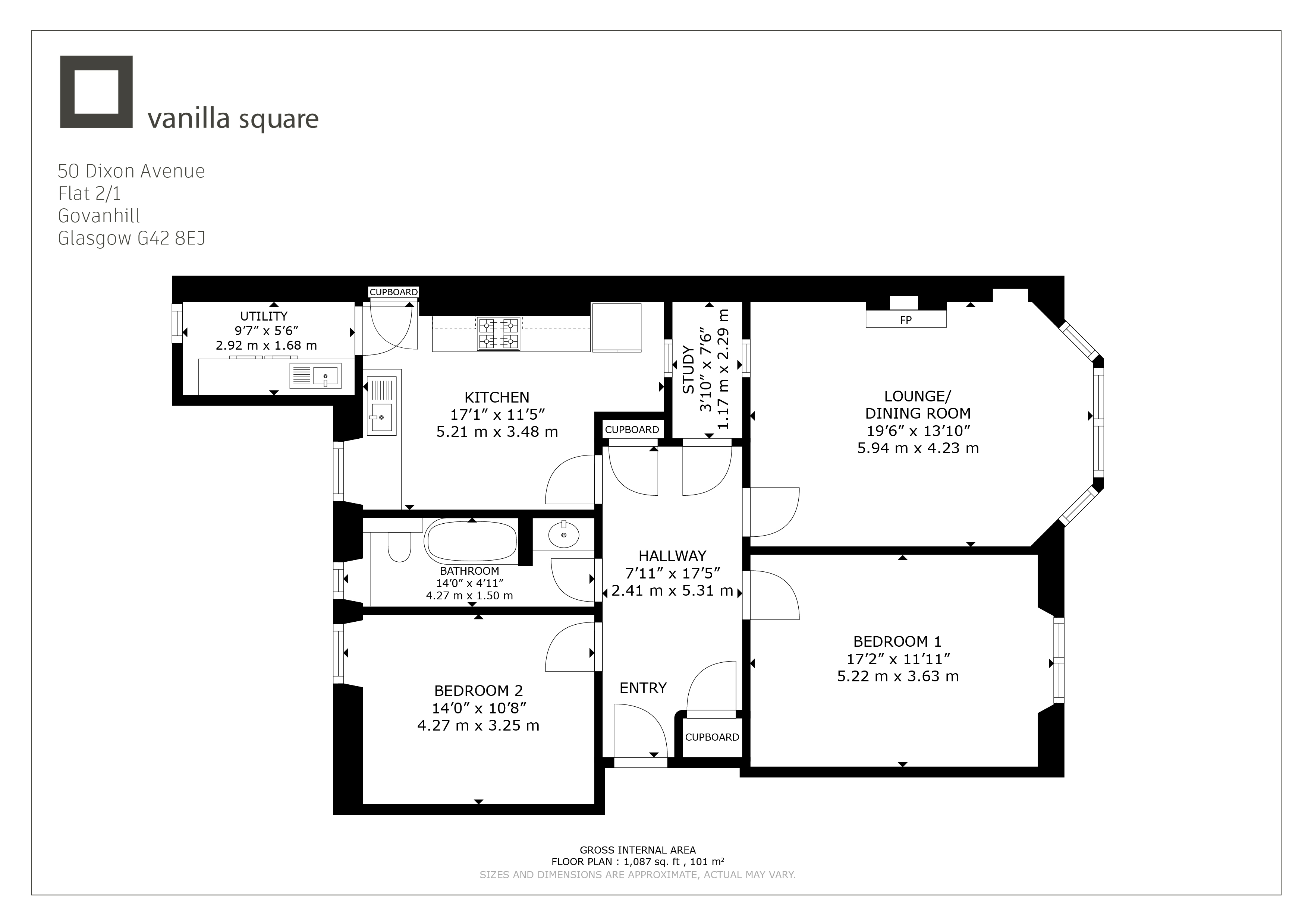 2/1, 50, Dixon Avenue, Glasgow floorplan