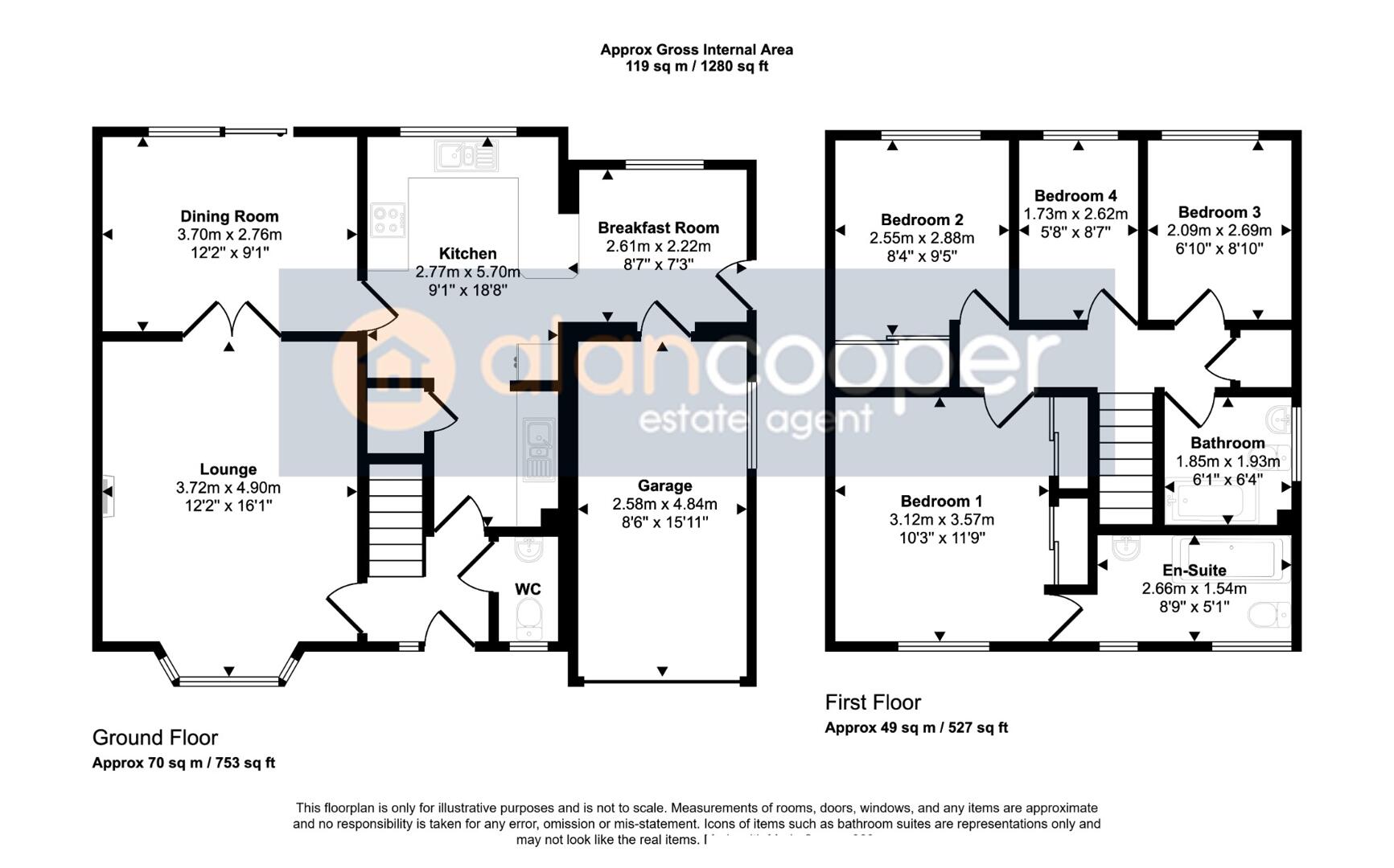 3, Gloucester Close, Nuneaton floorplan