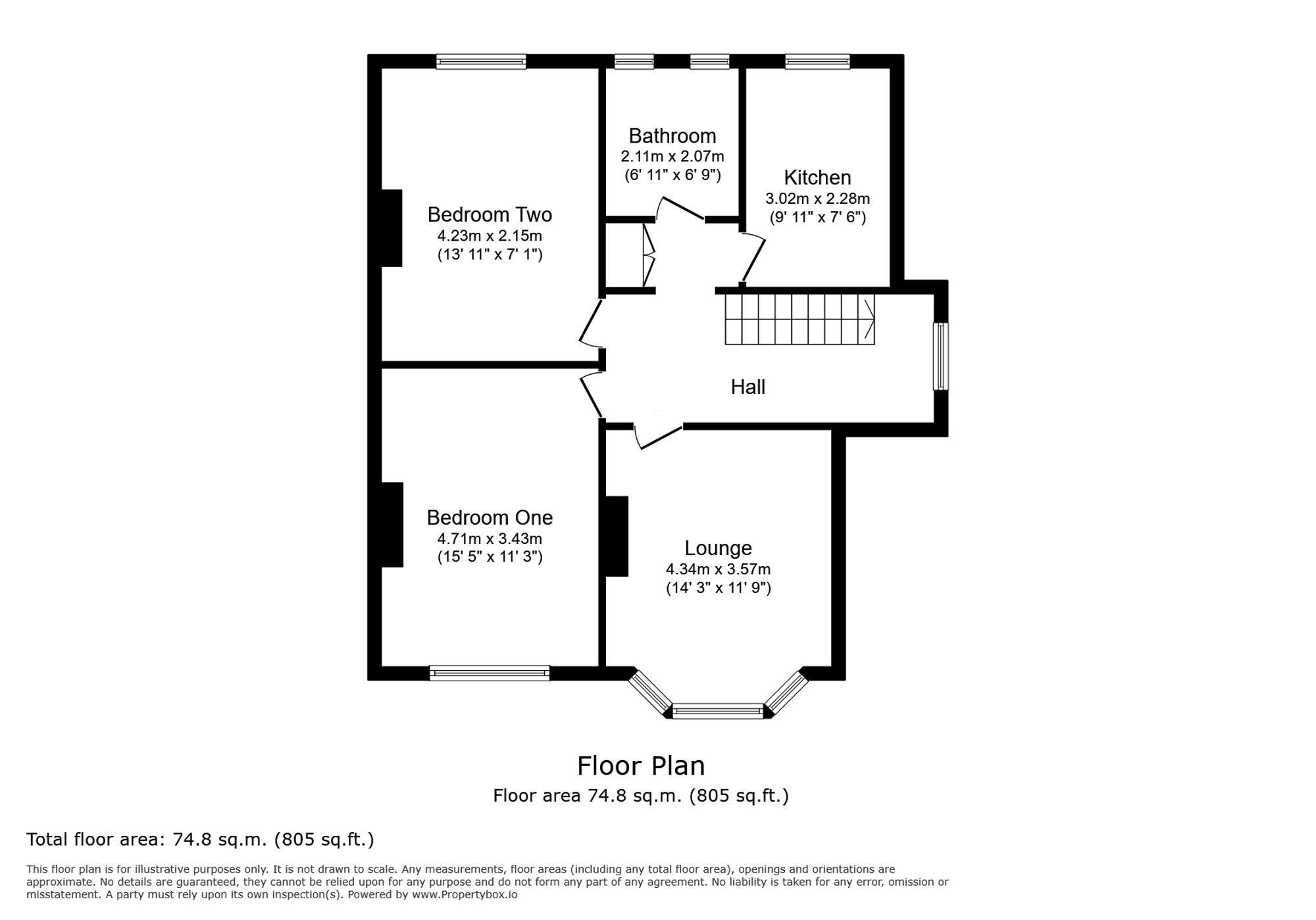 Flat 2, 30 Wynnstay Road, Colwyn Bay floorplan