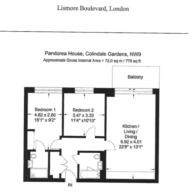 2 Bedrooms Flat to rent in Lismore Boulevard, London NW9