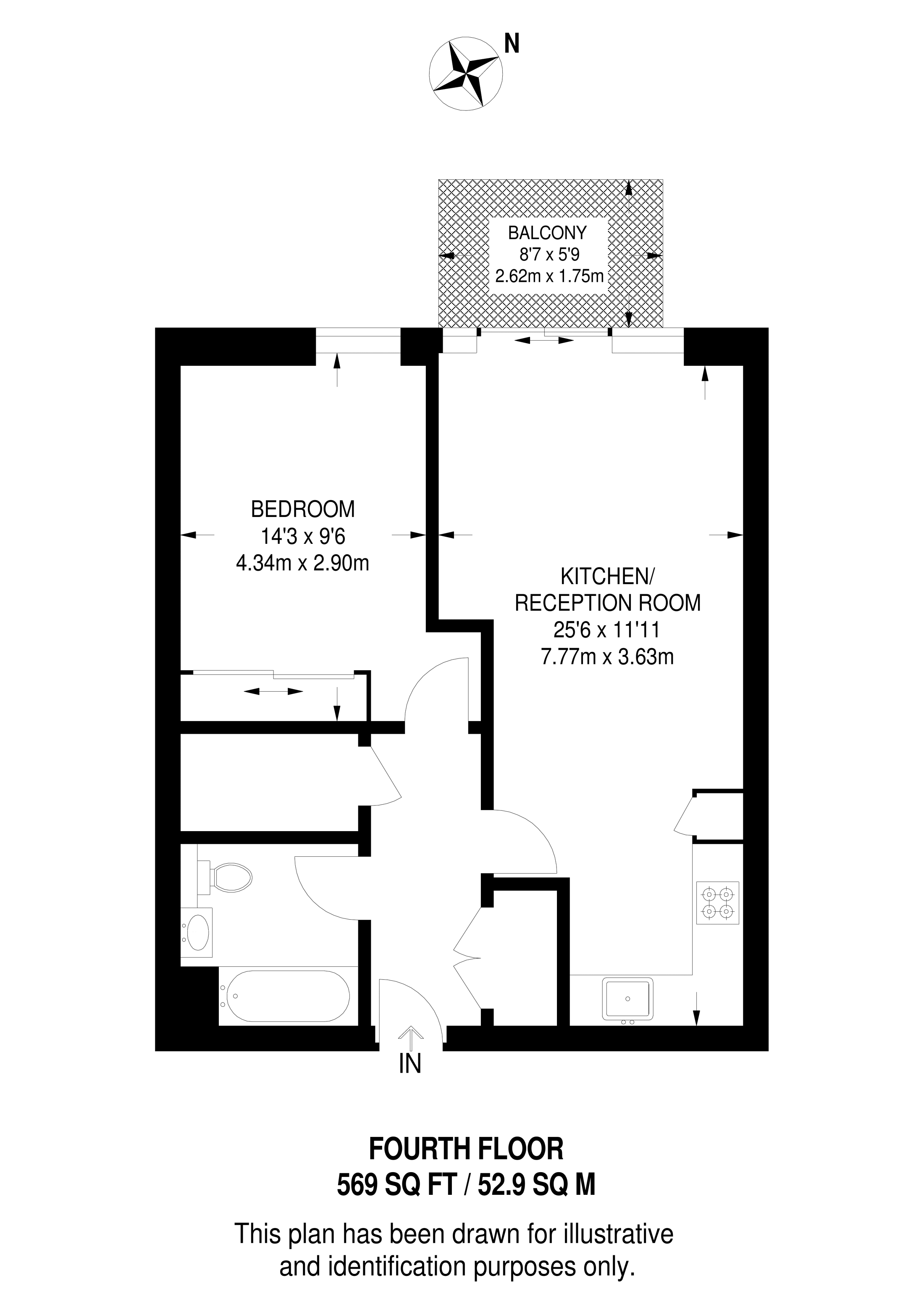 Damsel Walk, Hendon floorplan