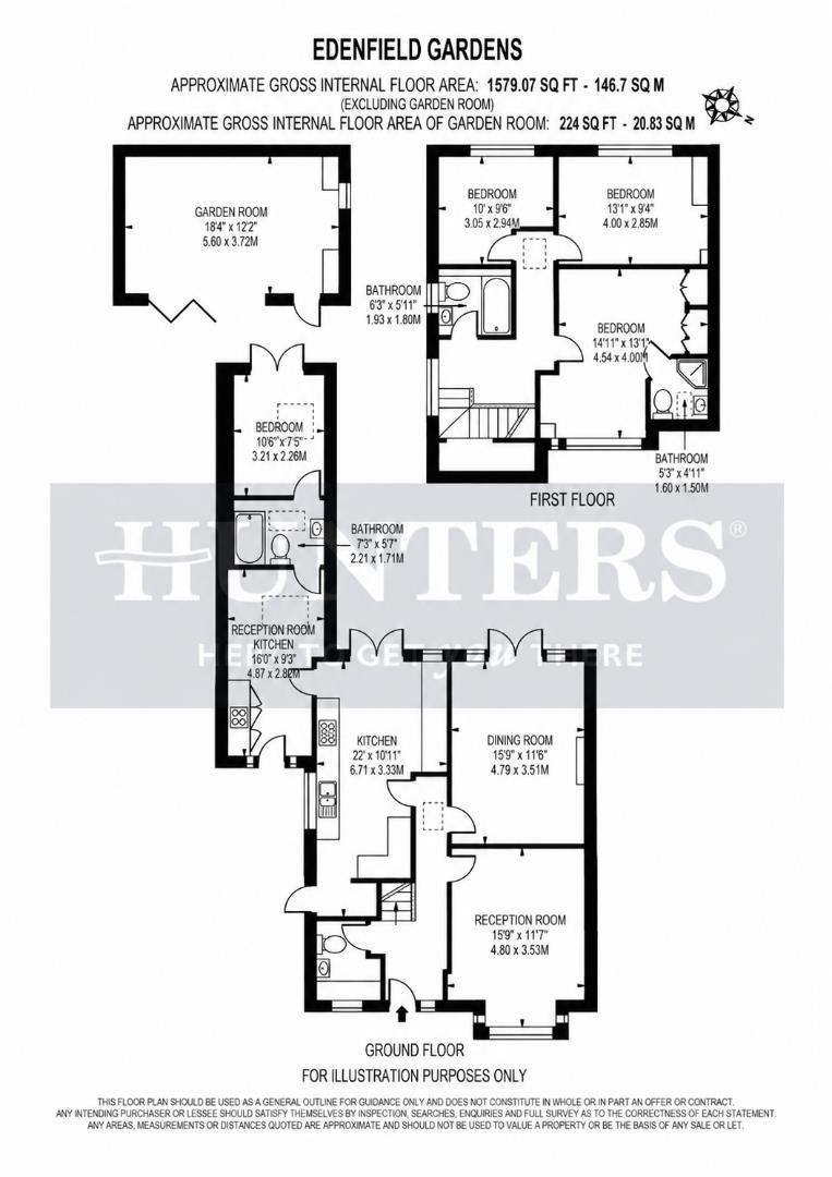 88, Edenfield Gardens, Worcester Park floorplan