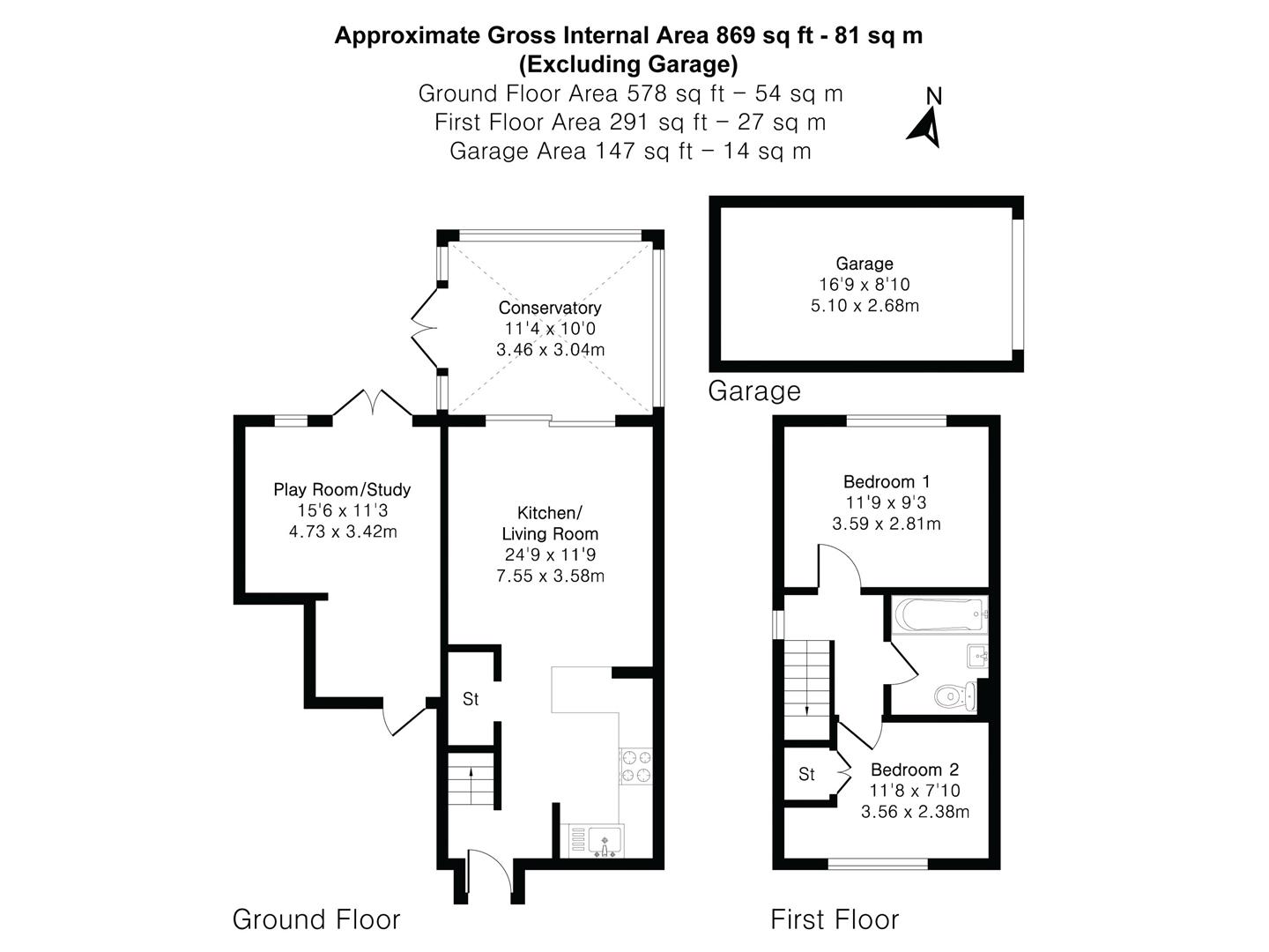 De Mandeville Road, Elsenham floorplan