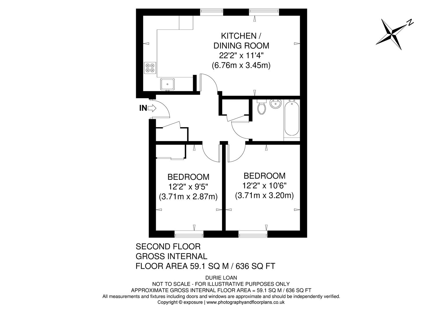 Flat 5/13, Durie Loan, Edinburgh floorplan