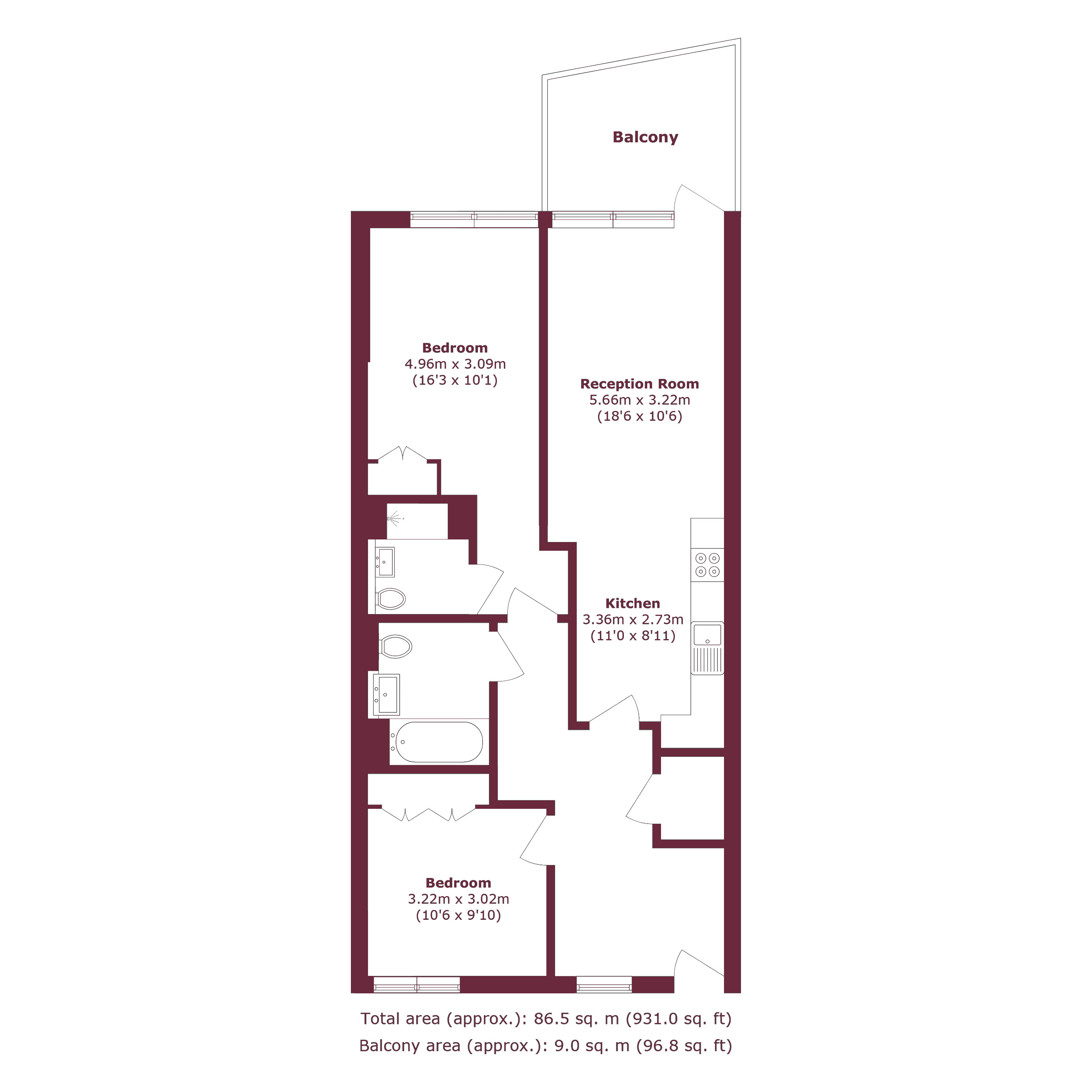 Flat 207,, Waters Edge Court, Bow floorplan