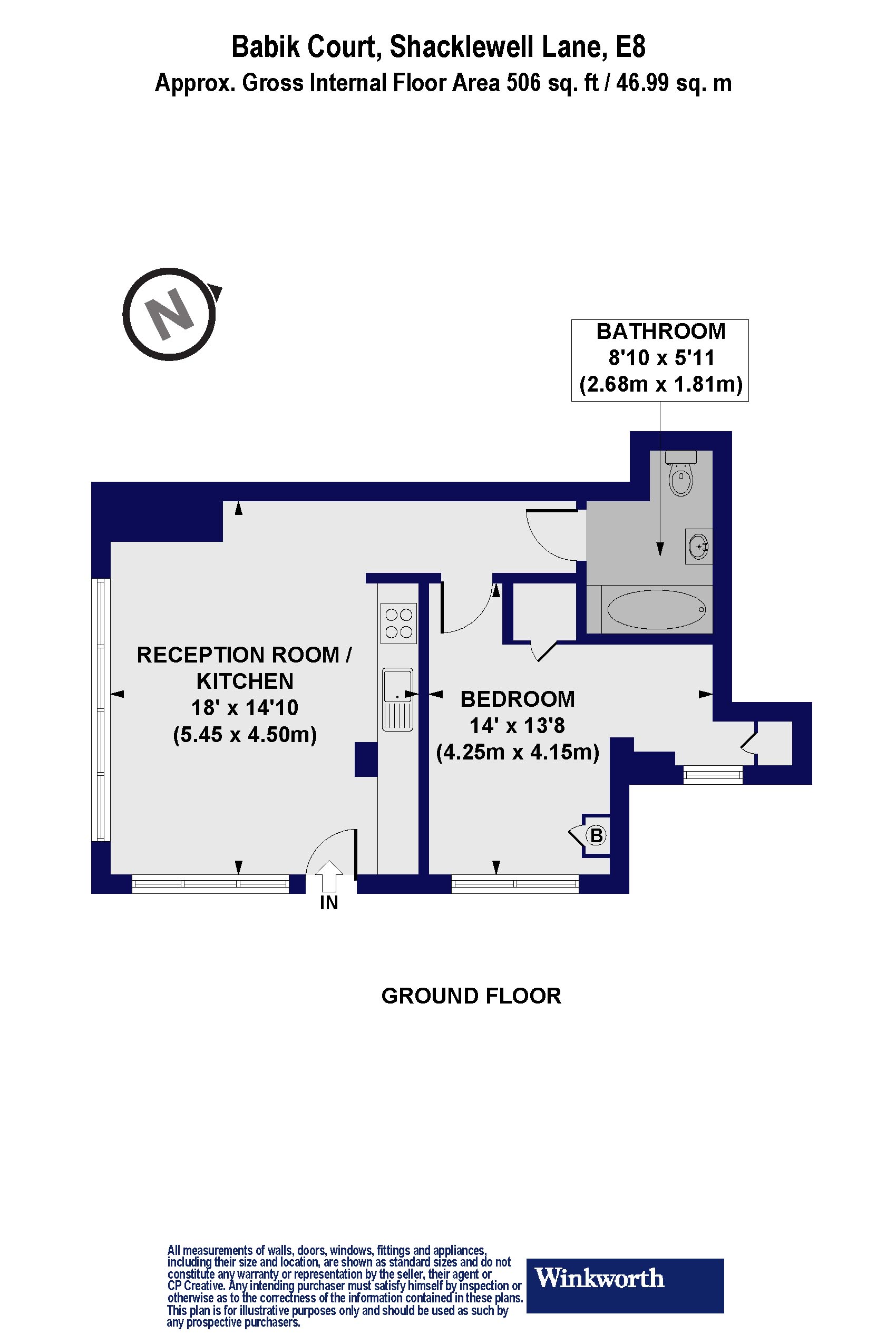 Flat 39, Babik Court, 132, Shacklewell Lane, London floorplan
