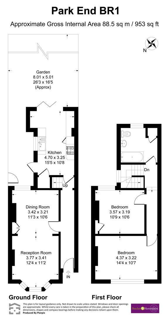 71, Park End, Bromley floorplan