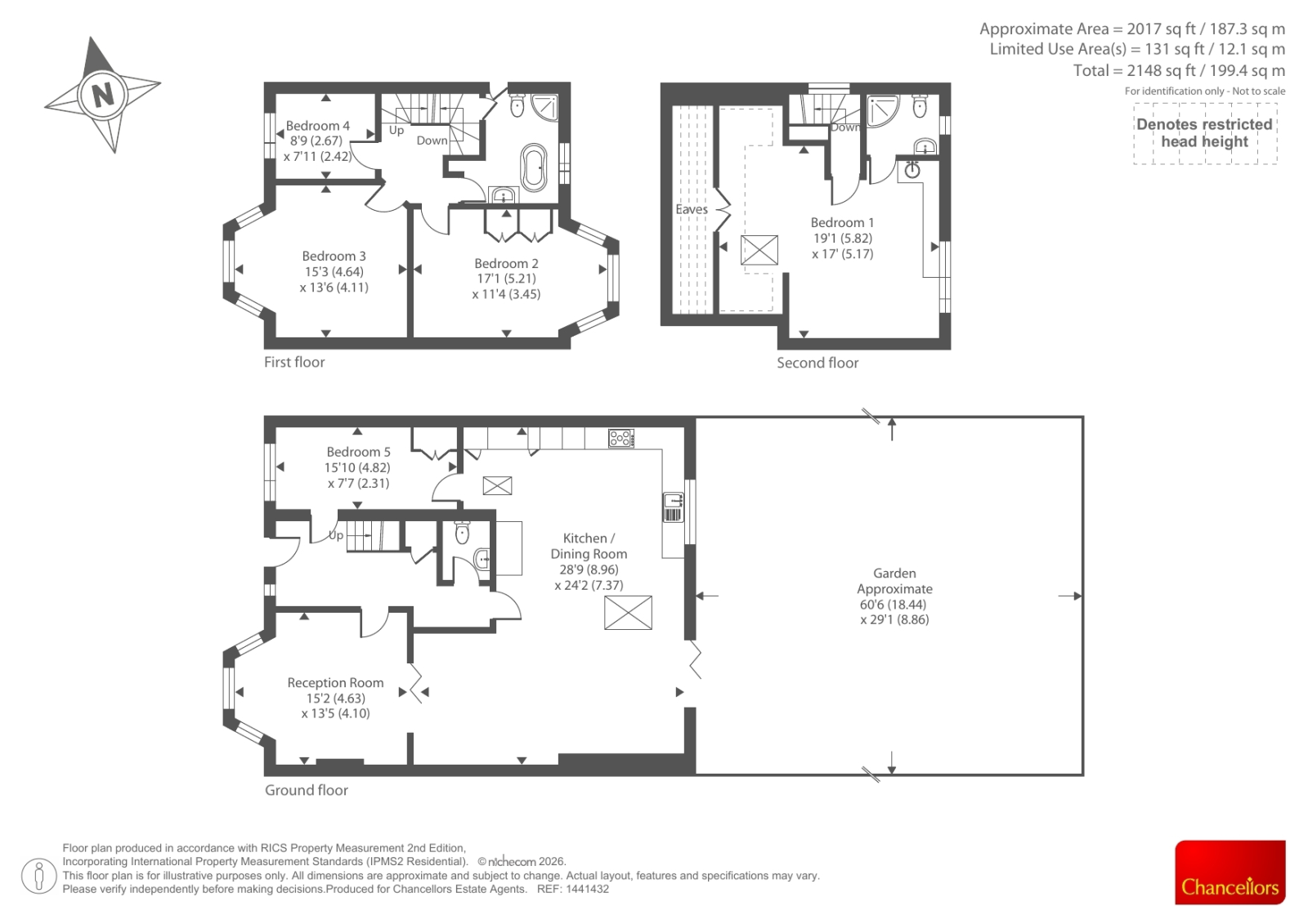 13, Colindeep Gardens, London floorplan