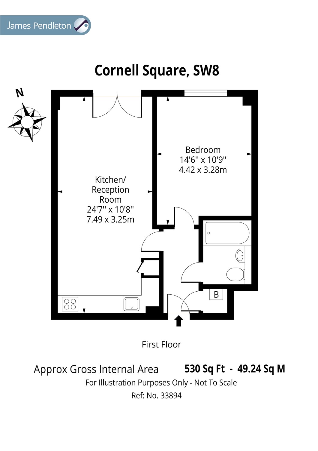 1 Bedrooms Flat to rent in Cornell Square, Wandsworth Road, London SW8