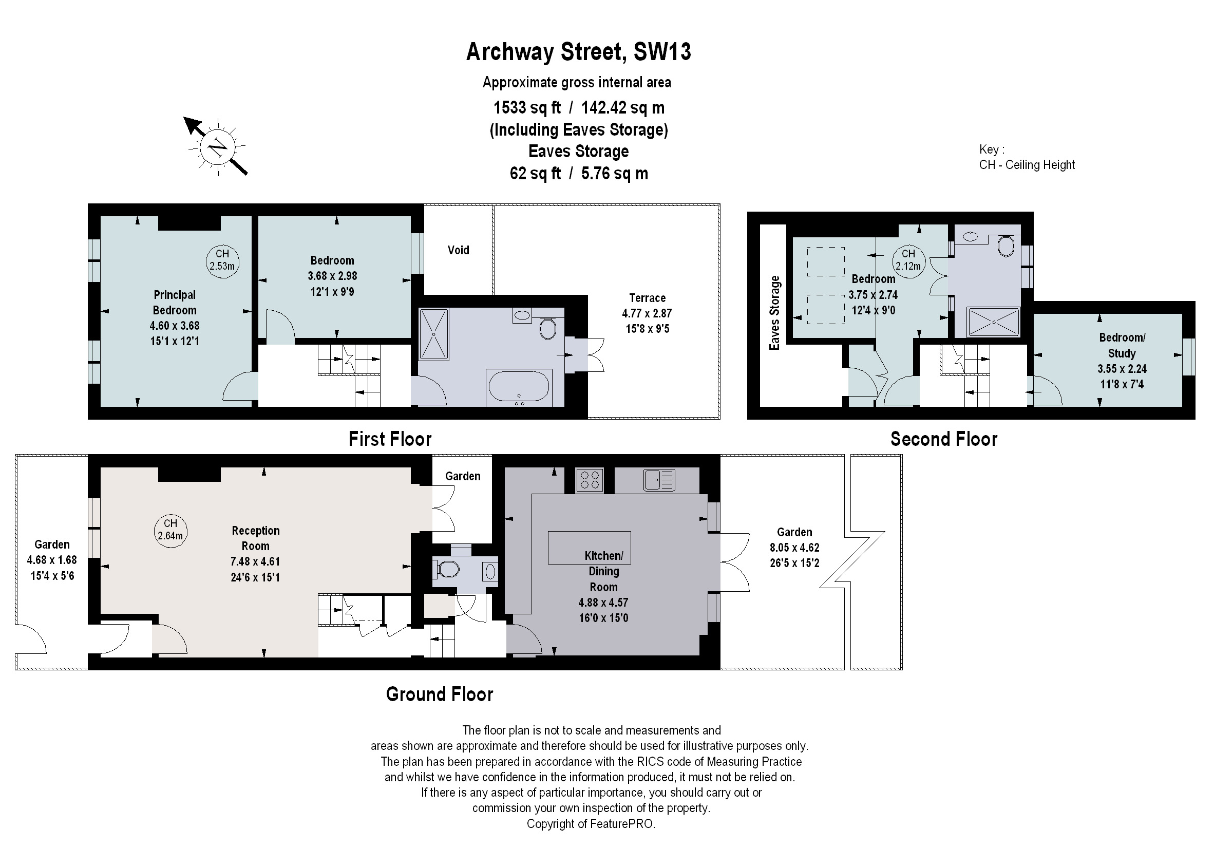 4 bed terraced house for sale in Archway Street, Barnes, London SW13