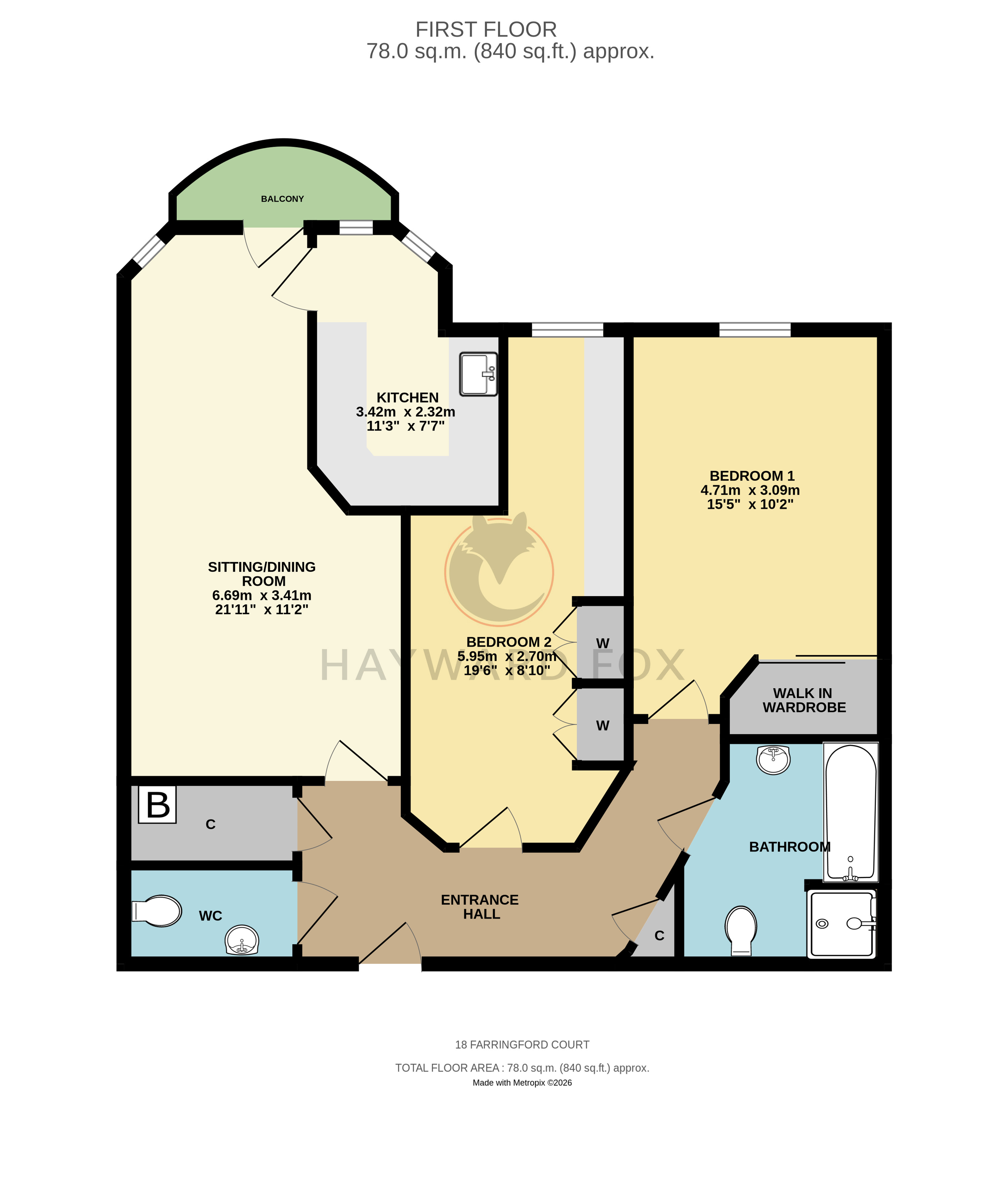 18, Farringford Court, 1, Avenue Road, Hampshire floorplan