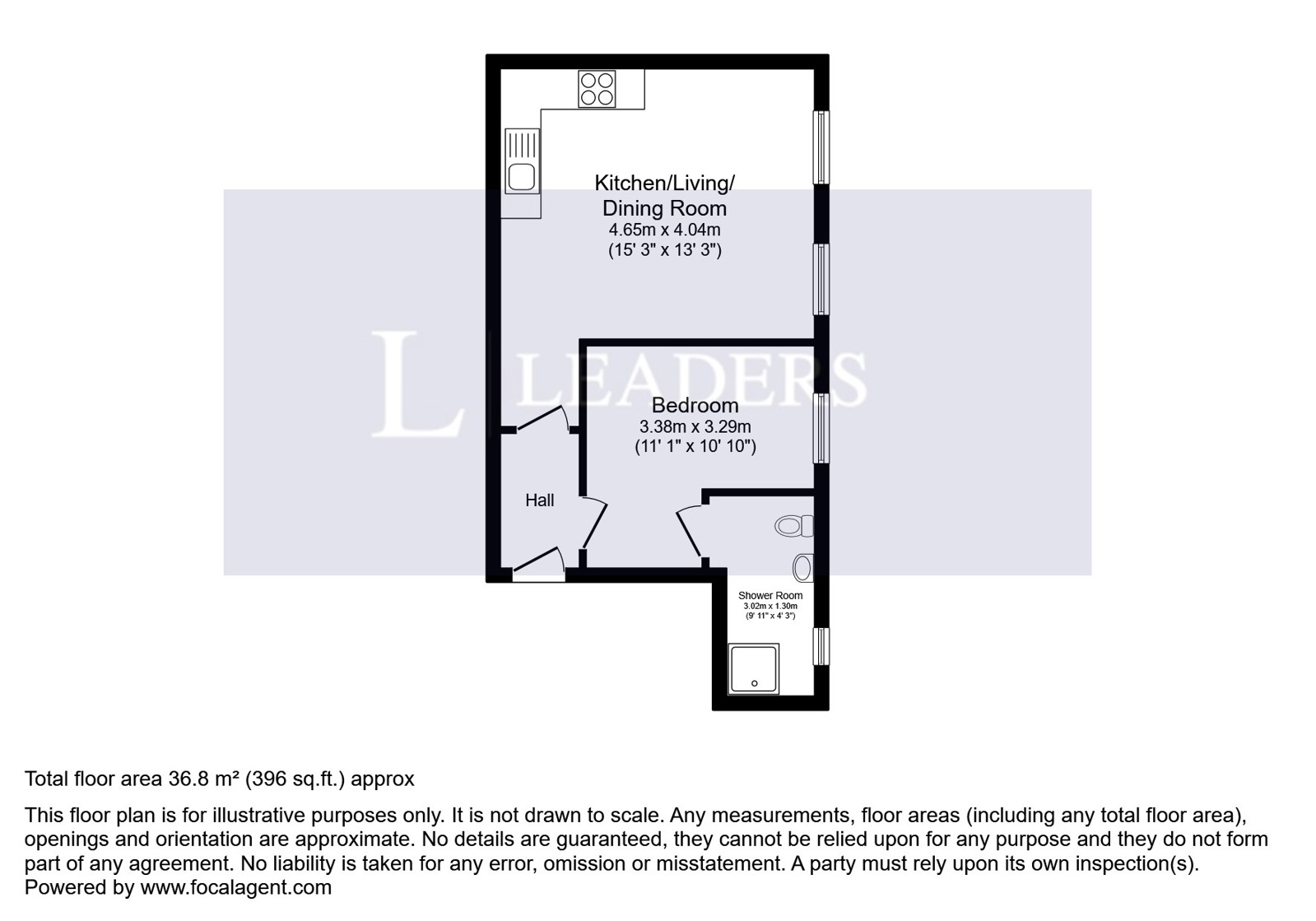 Flat 2, 7-9, St. Peters Gardens, Northampton floorplan