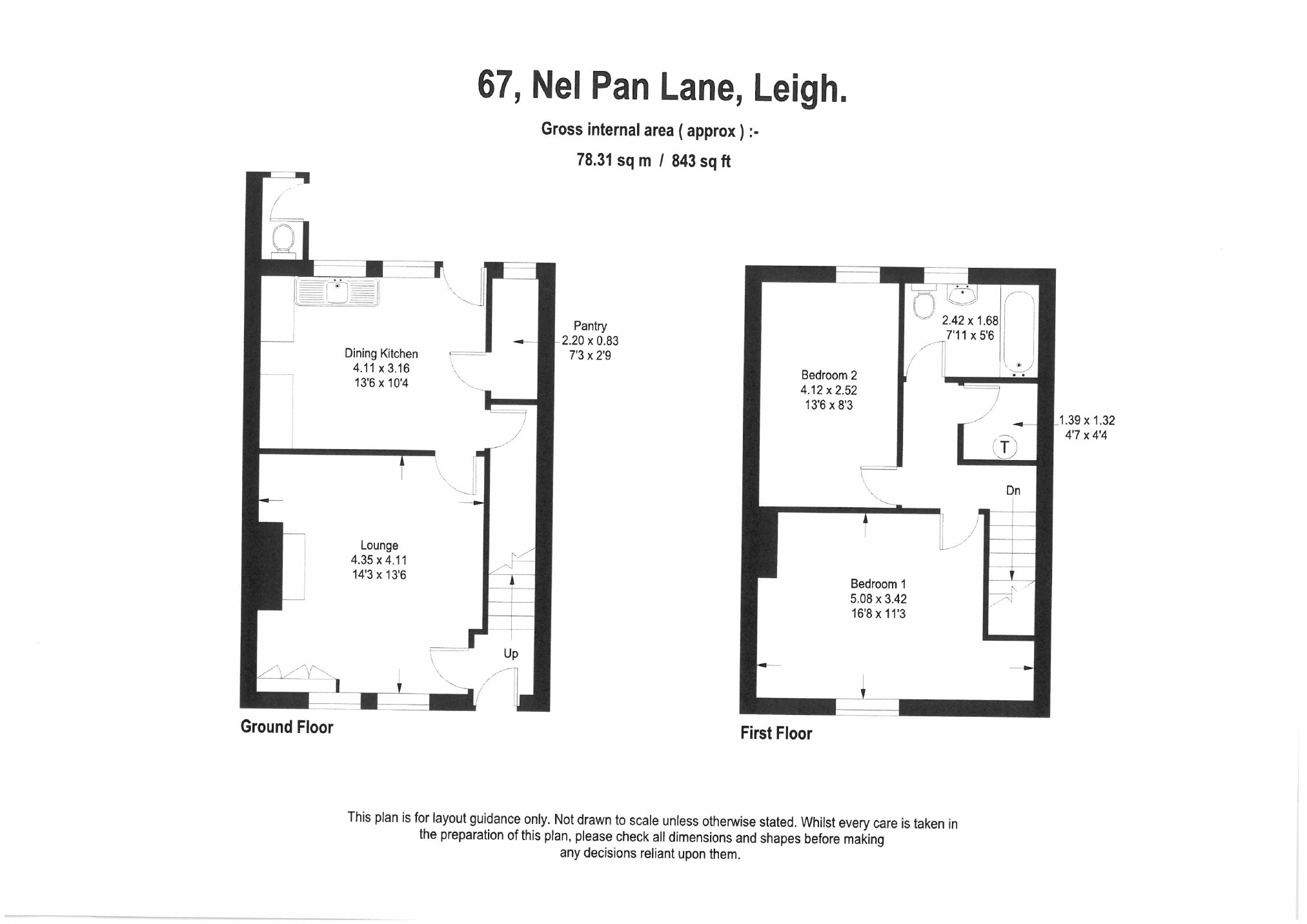 2 Bedrooms Terraced house for sale in Nel Pan Lane, Leigh WN7