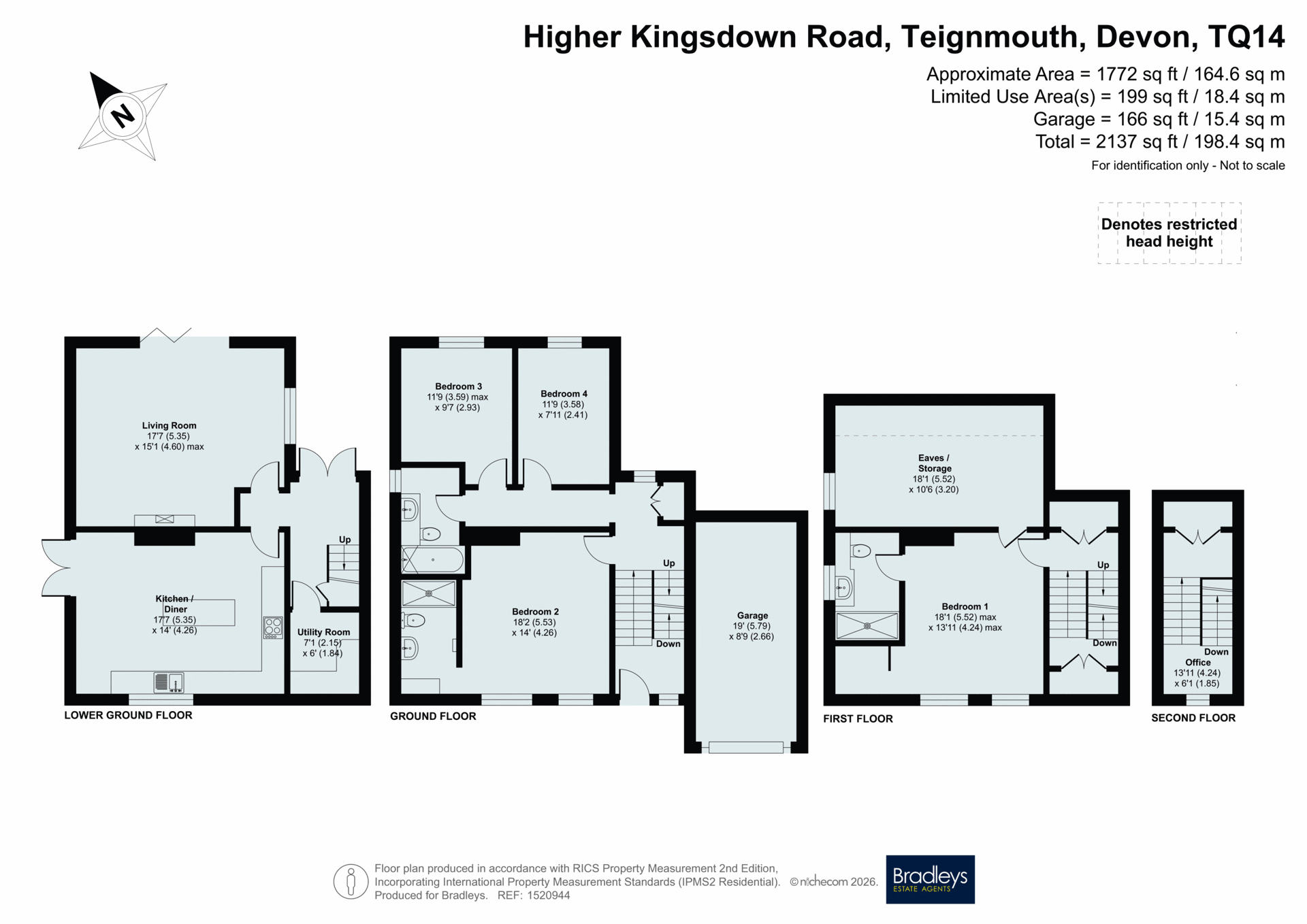 11, Higher Kingsdown Road, Devon floorplan