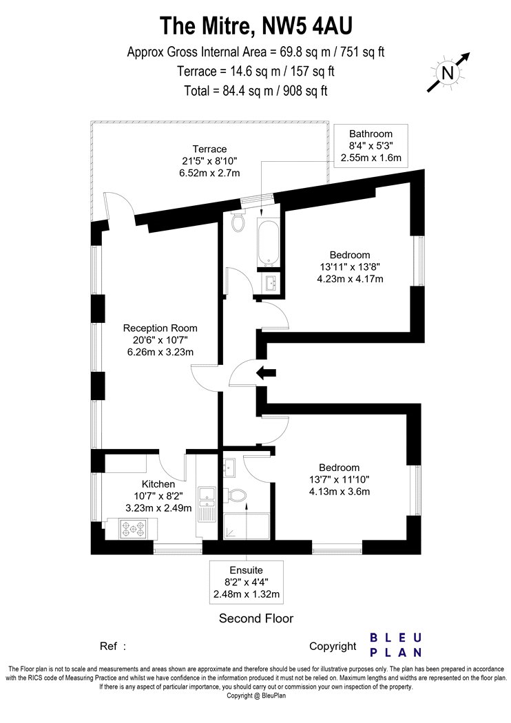 8, 242, The Mitre, Grafton Road, London floorplan