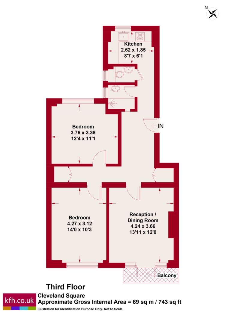 2 Bedrooms Flat to rent in Cleveland Square, London W2