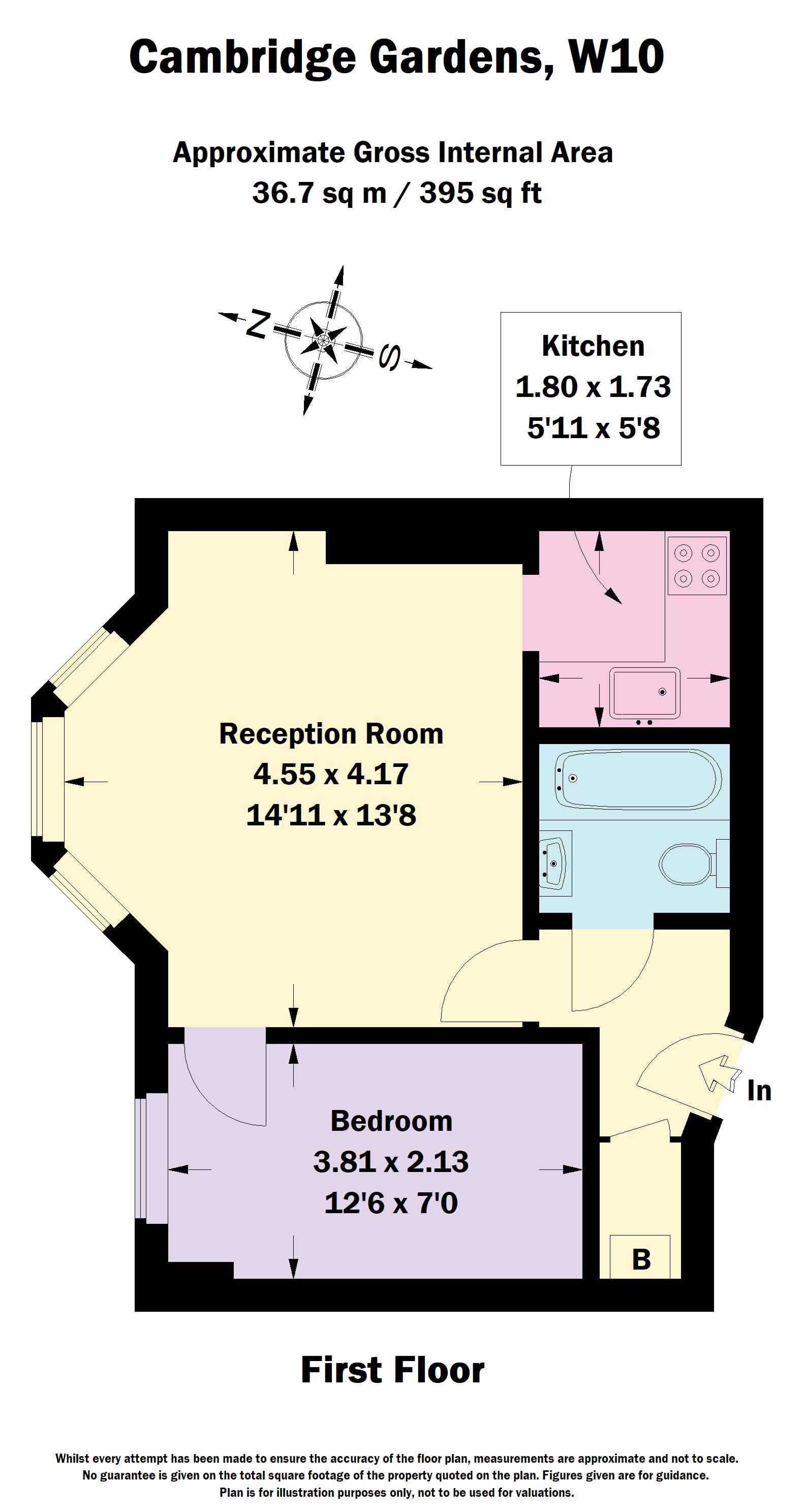 Flat D 91, Cambridge Gardens, Cambridge Gardens floorplan