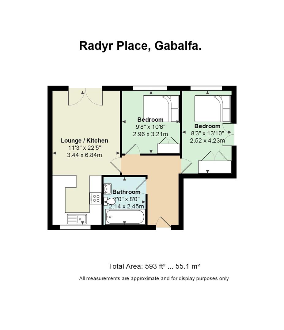 Radyr Place, Gabalfa, Cardiff CF14, 2 bedroom flat to rent 62810228