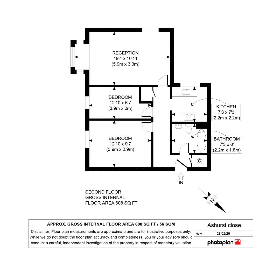 44, Ashurst Close, Anerley floorplan