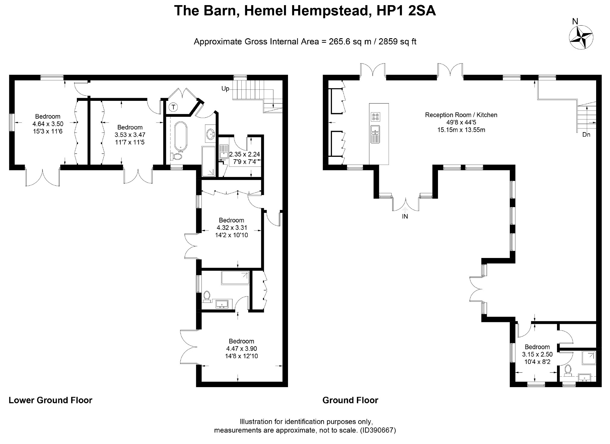 5 Bedrooms Barn conversion to rent in Pouchen End Lane, Hemel Hempstead, Hertfordshire HP1