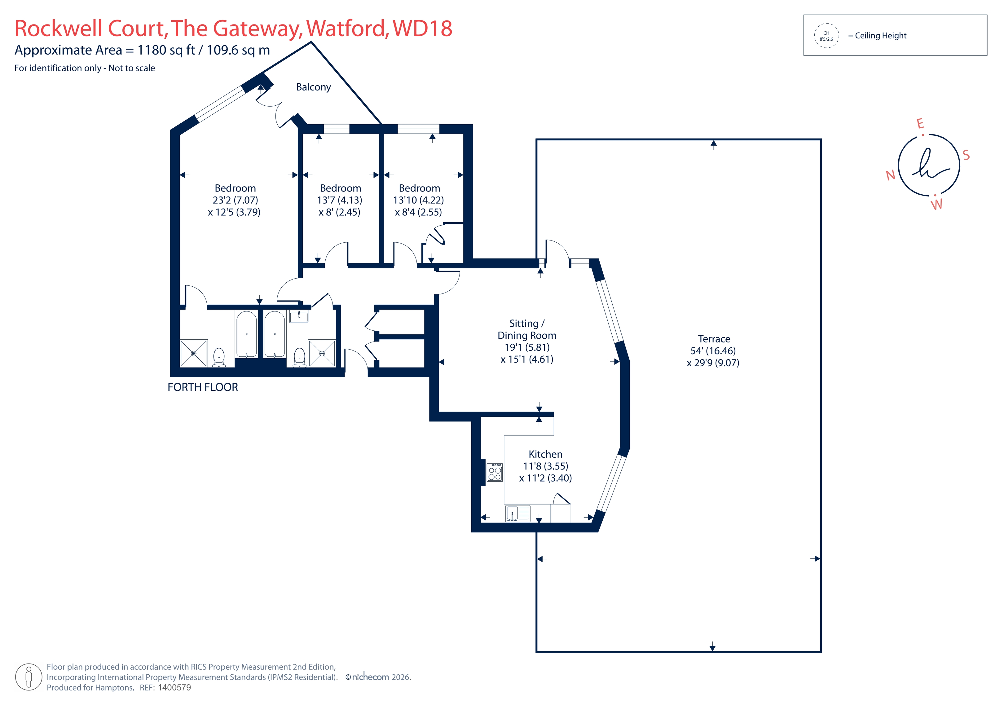 Flat 38, Rockwell Court, The Gateway, Watford floorplan
