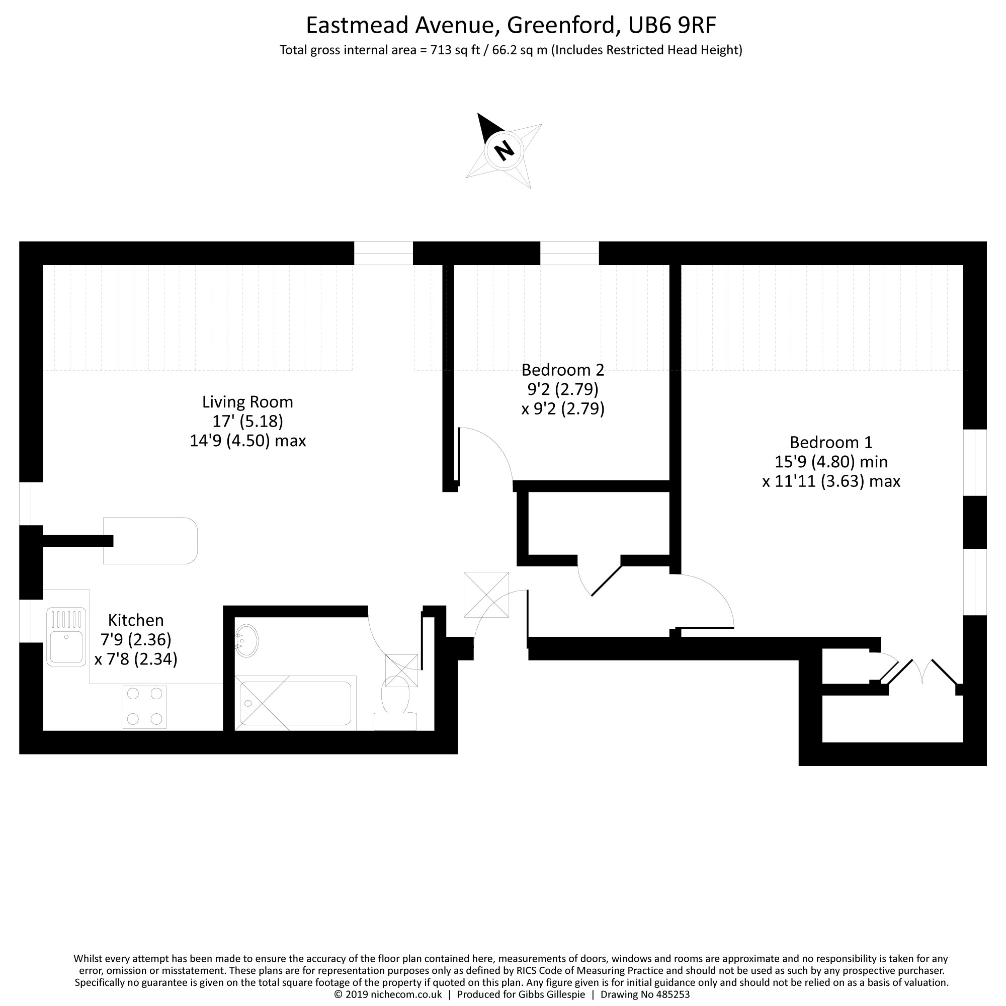 2 Bedrooms Flat for sale in Flat 3, Cedar Court, 55 Eastmead Avenue, Greenford UB6