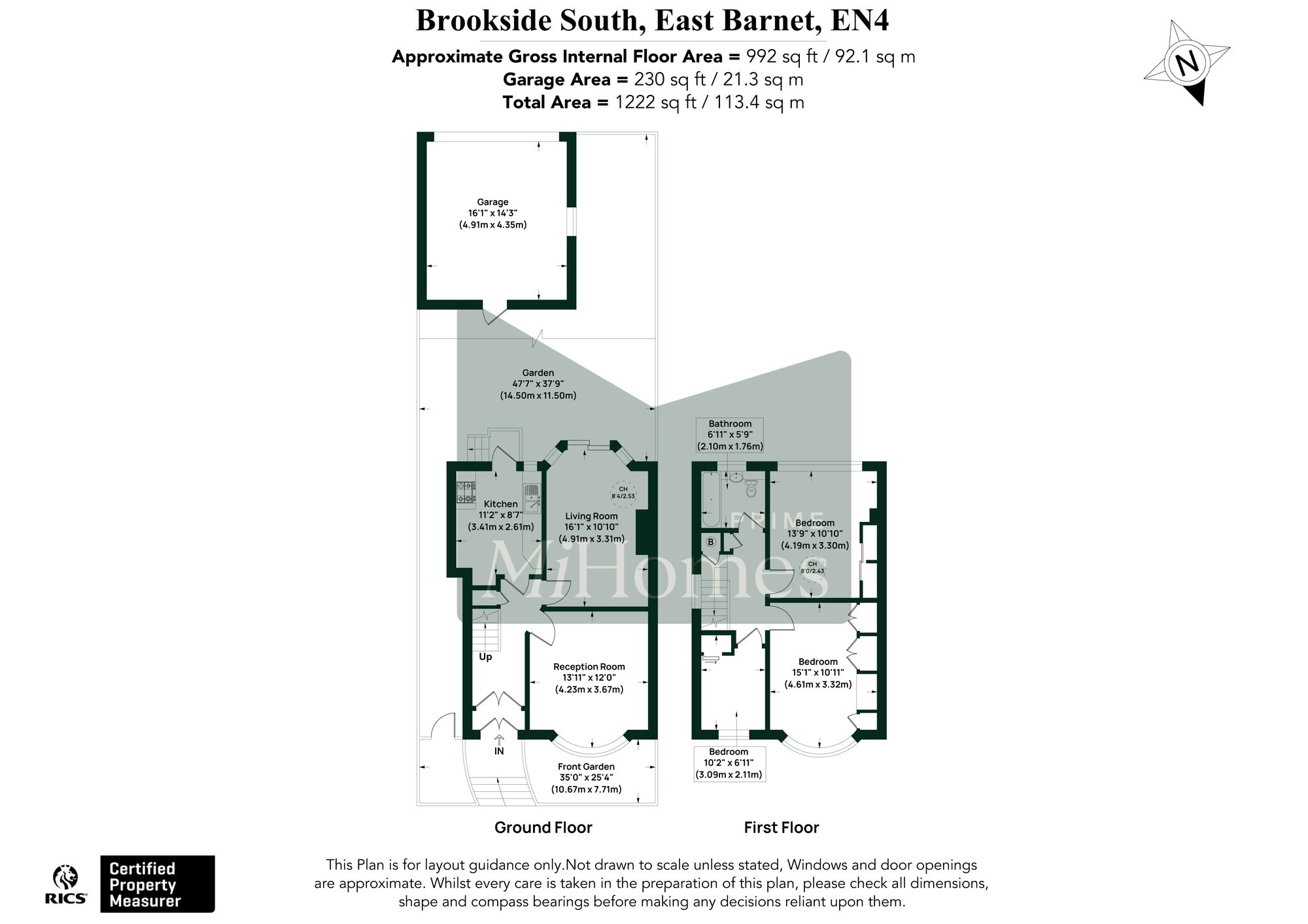 59 Brookside South, Barnet floorplan