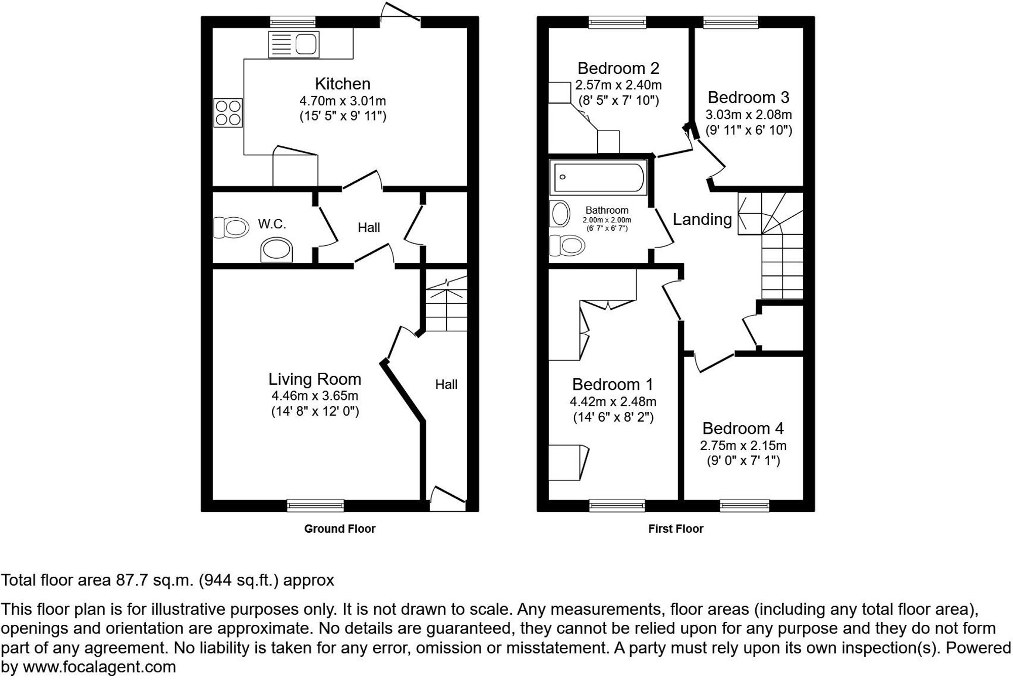 1 Glenister Gardens, Hayes floorplan