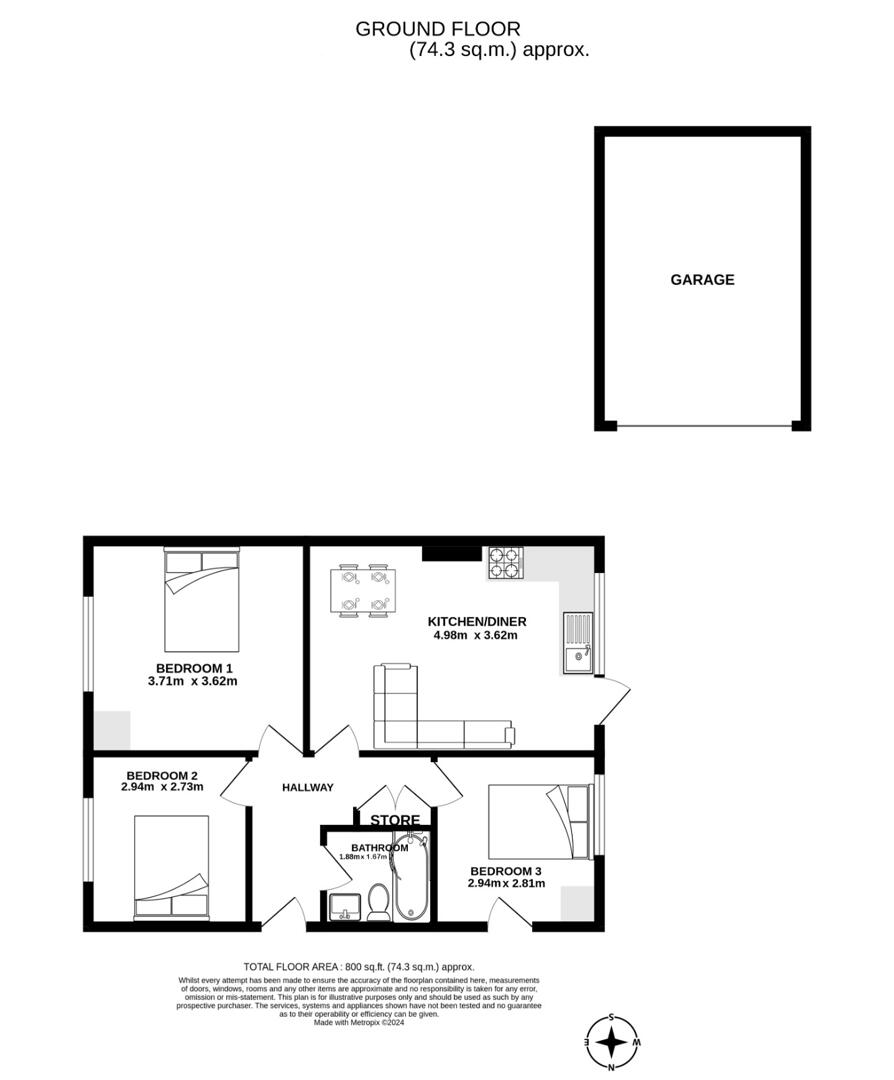 Room 3, 9, Kingsfield Gardens, Woking floorplan