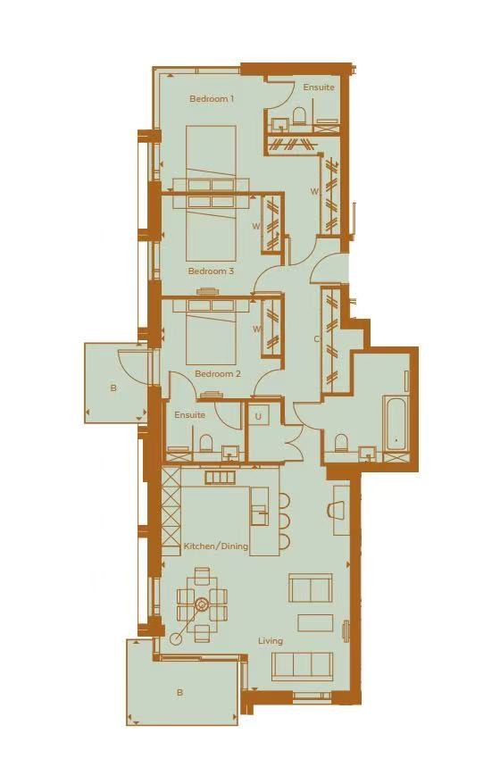 Flat 72, Kingly Building, London floorplan