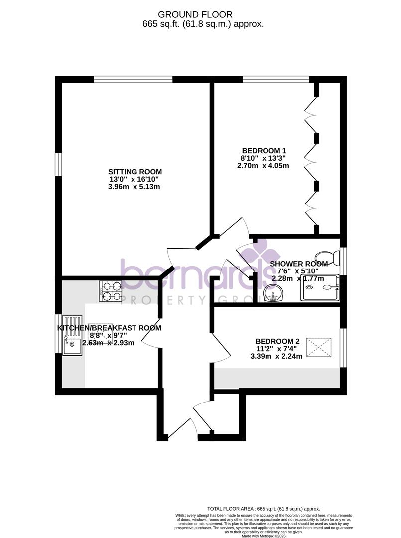 Flat 5 Sandringham Lodge, 30 High Street, Lee-On-The-Solent floorplan