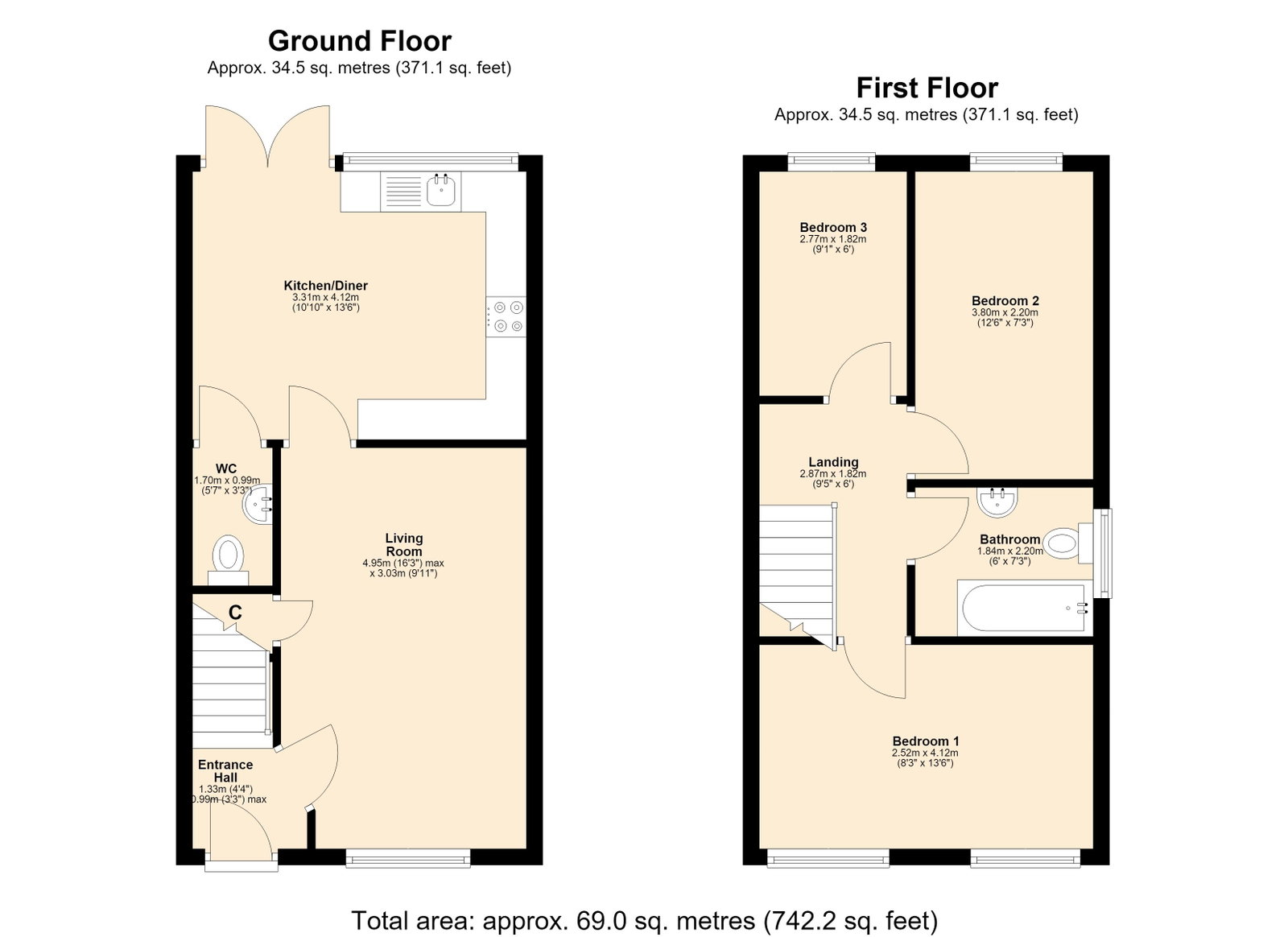 111, Findon Way, Skelmersdale floorplan