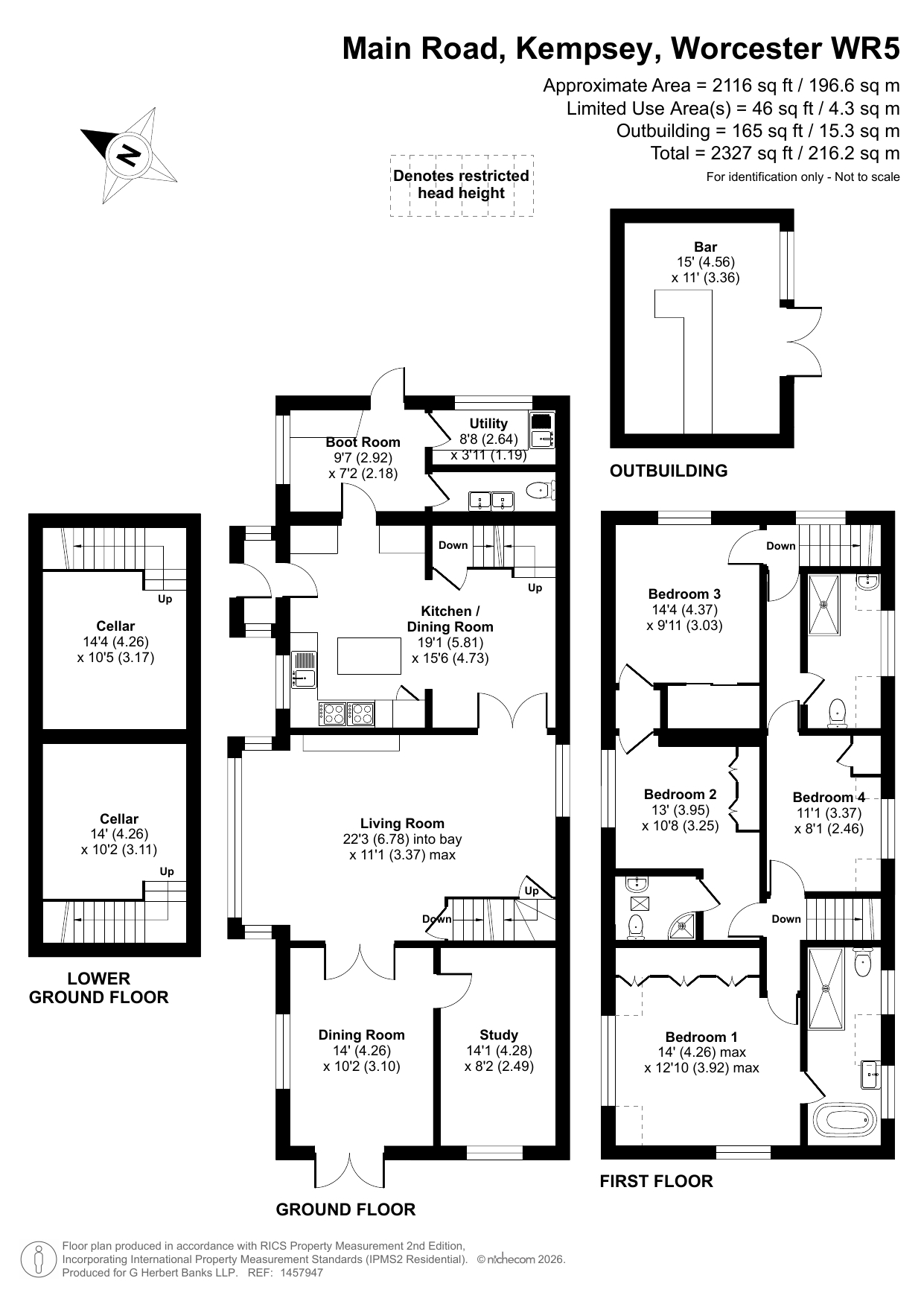 Freelands, 55-57, Main Road, Worcester floorplan