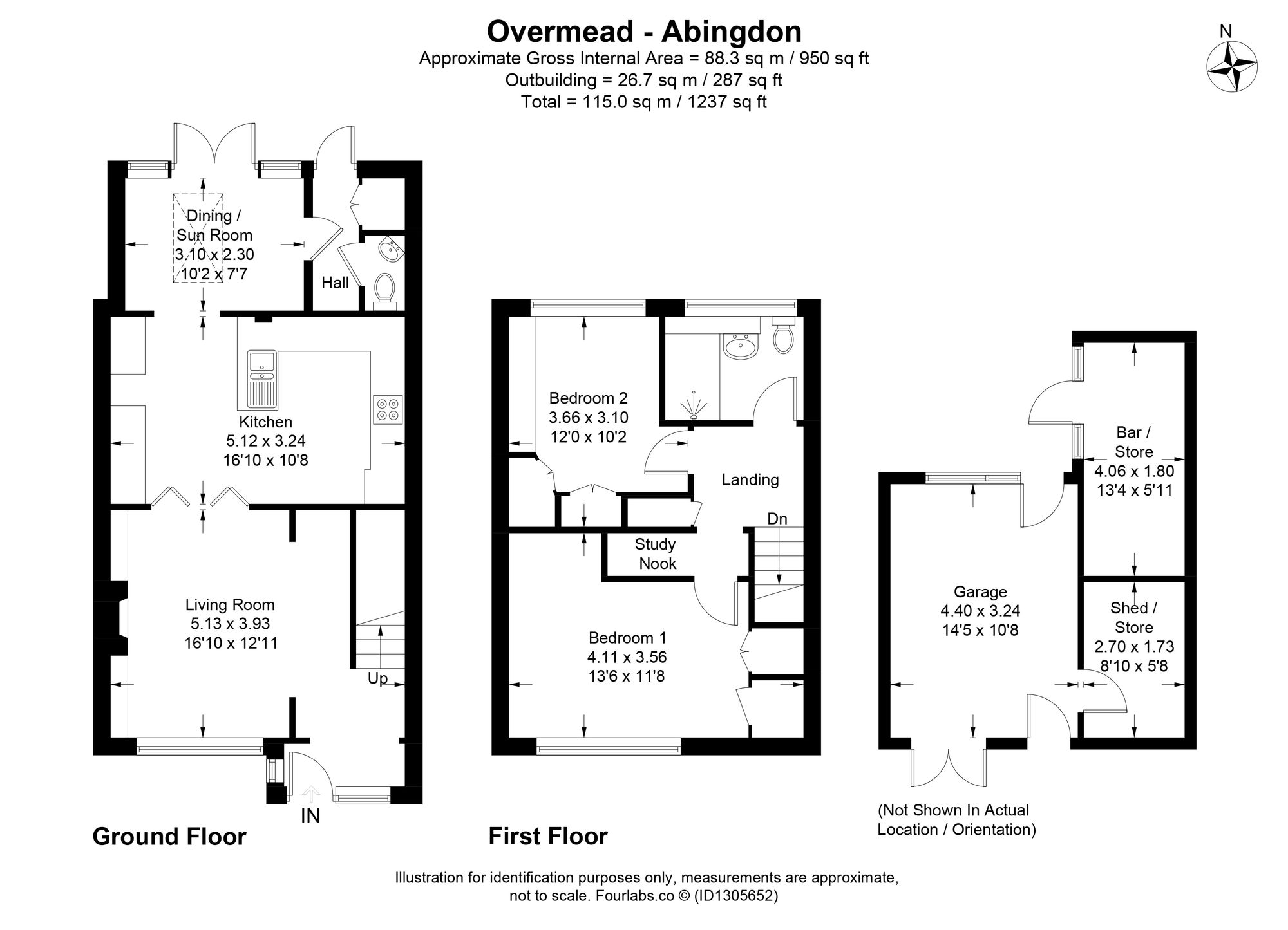 46 Overmead, Abingdon floorplan