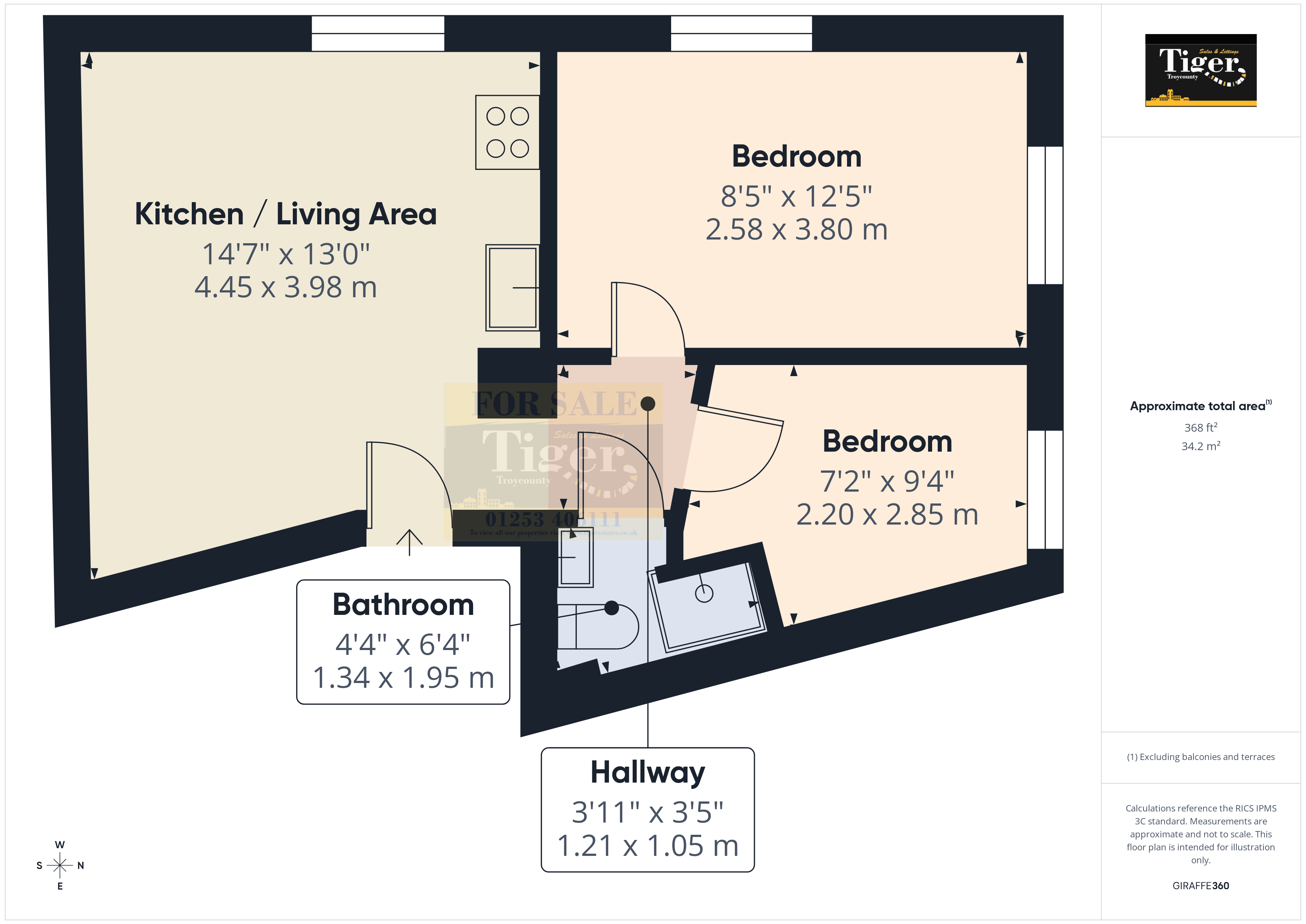 Flat 4, 29, Springfield Road, Blackpool floorplan