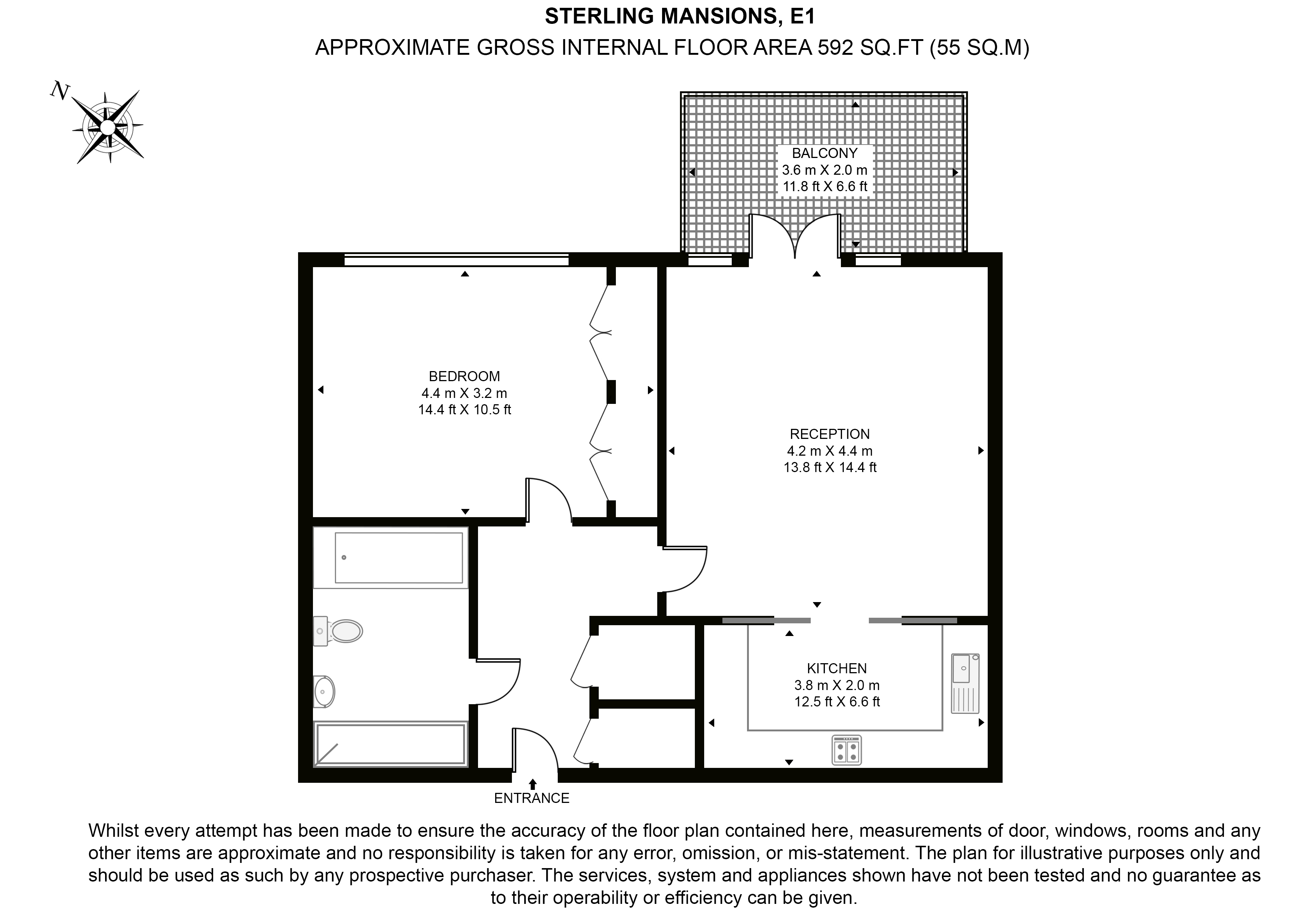 Flat 29, (75), Sterling Mansions, Goodman's Fields, Aldgate floorplan