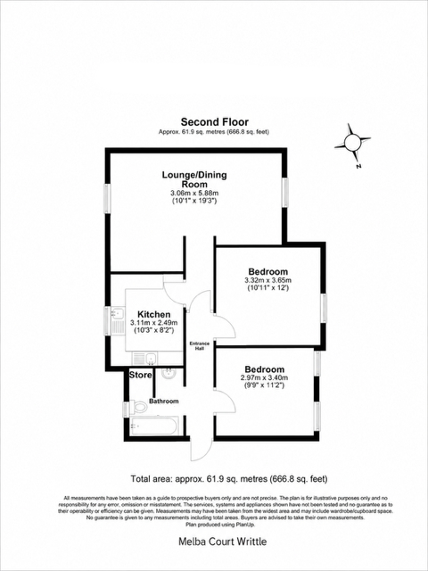 42, Melba Court, Chelmsford floorplan