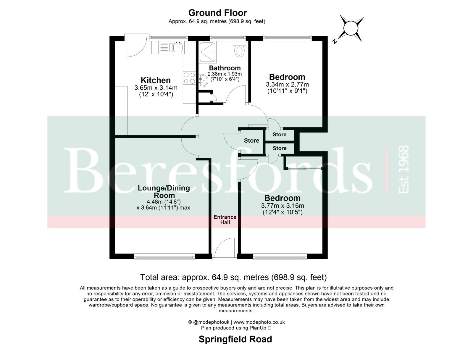 41, Springfield Road, Essex floorplan