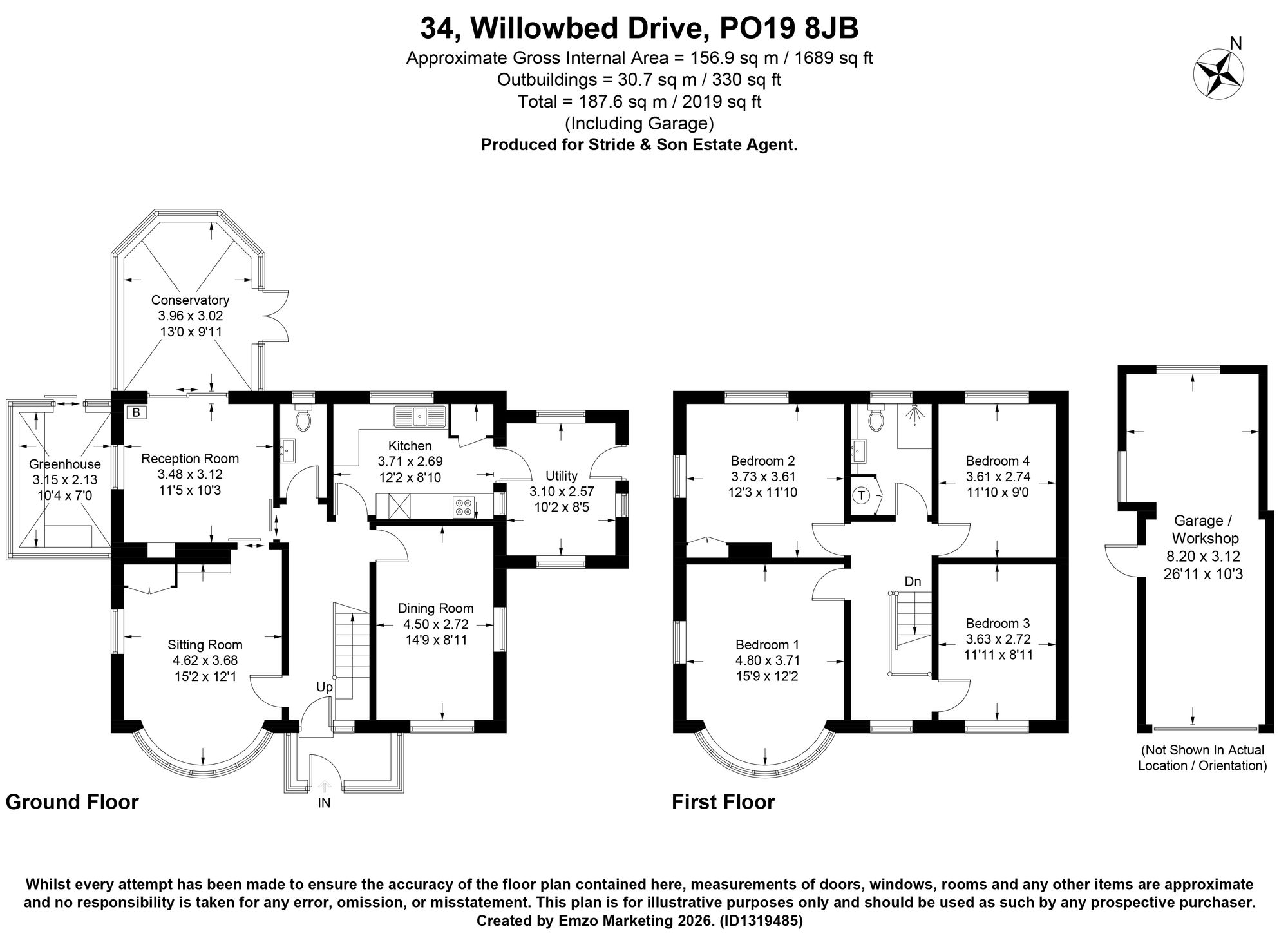 34 Willowbed Drive, Chichester floorplan
